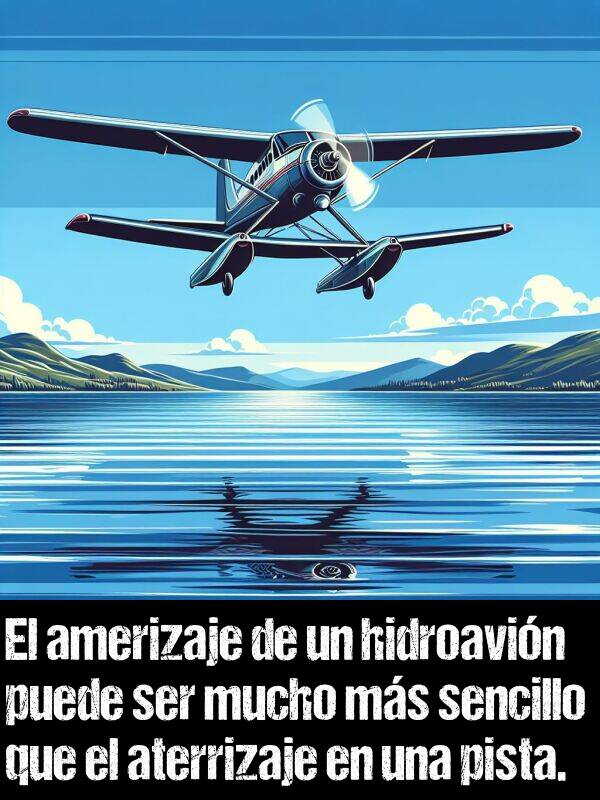 sencillo: El amerizaje de un hidroavin puede ser mucho ms sencillo que el aterrizaje en una pista.