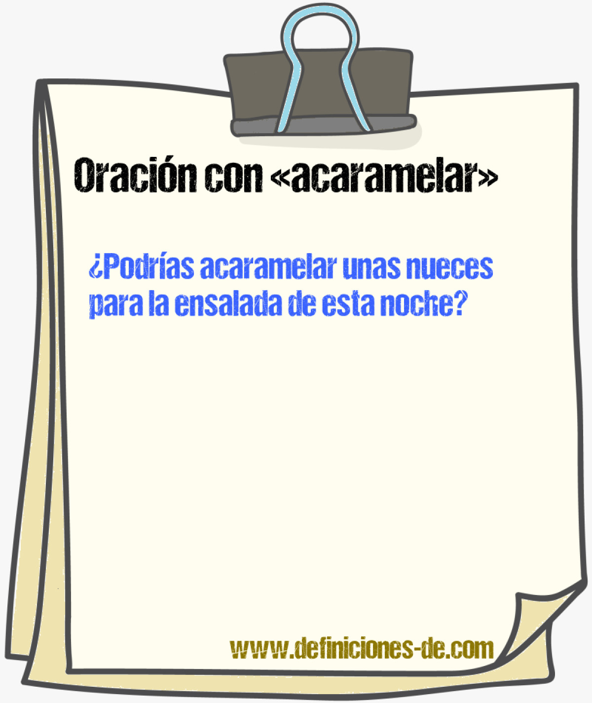 Ejemplos de oraciones con acaramelar