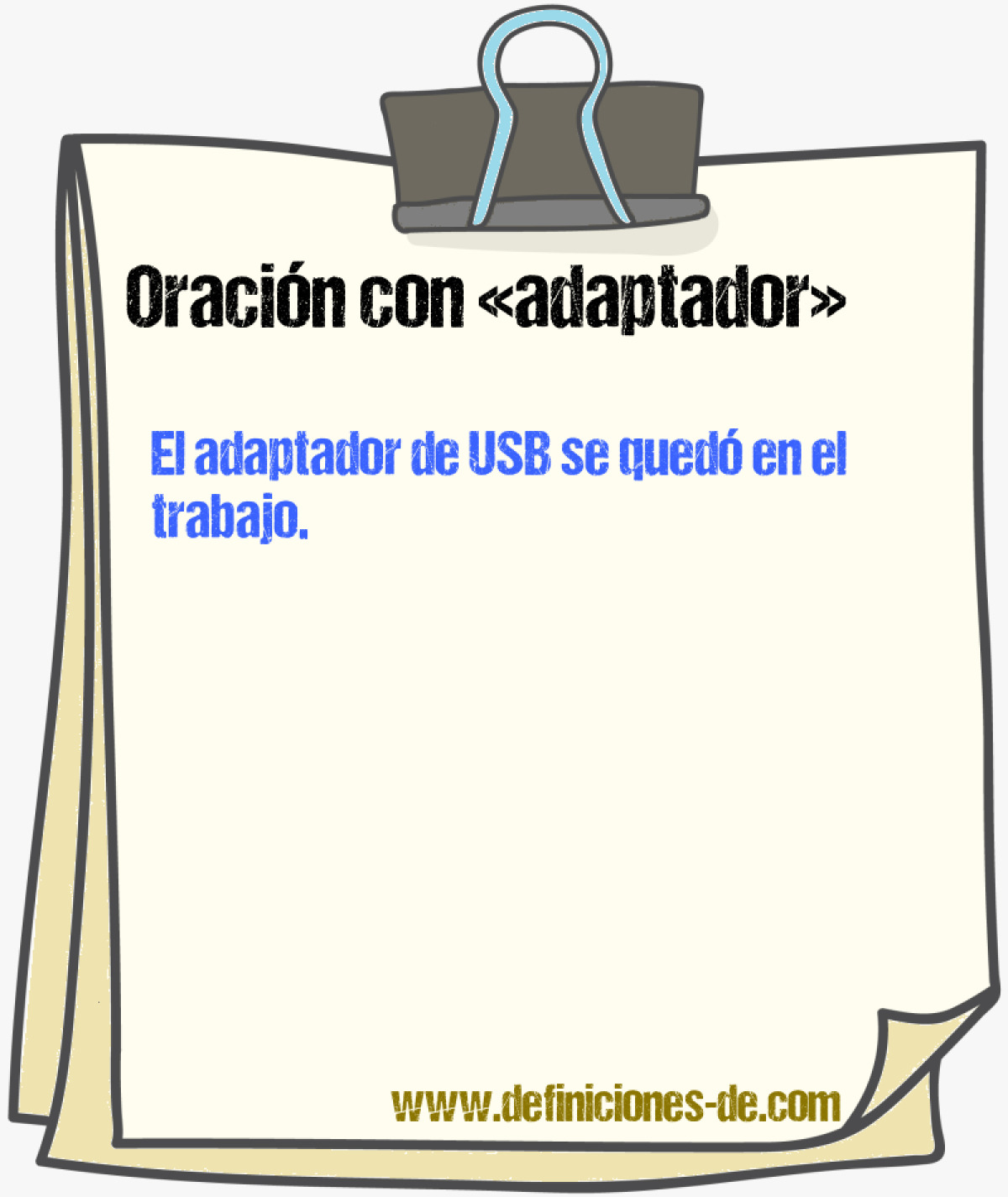 Ejemplos de oraciones con adaptador