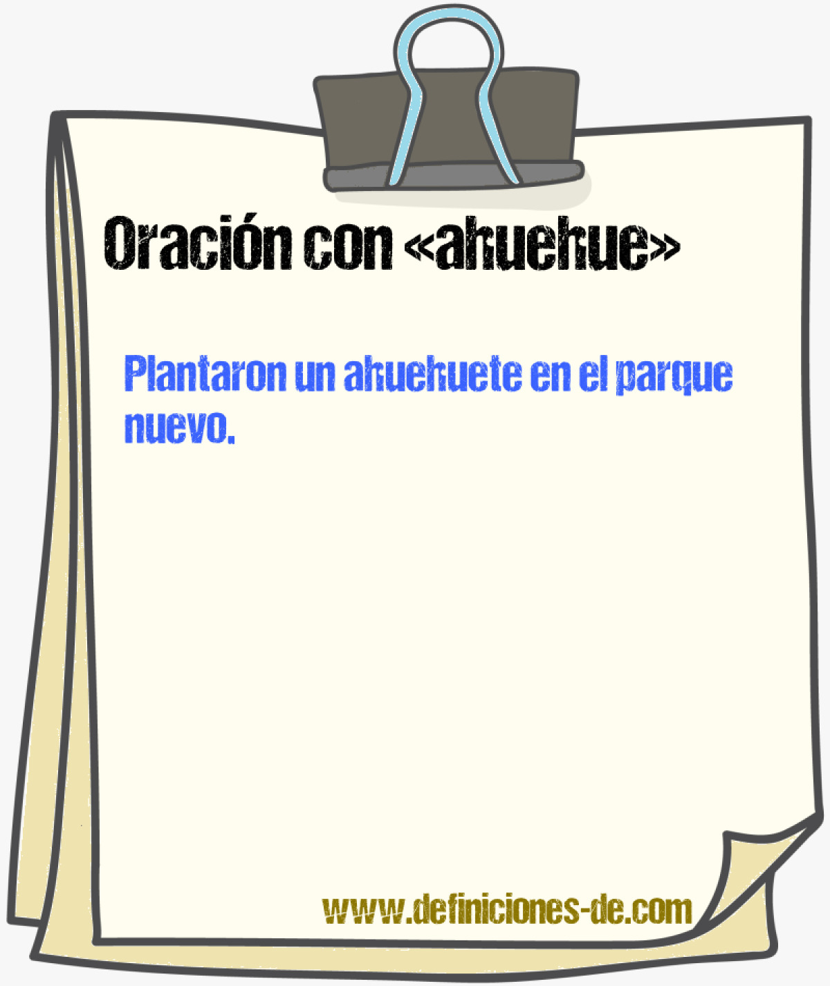 Ejemplos de oraciones con ahuehue