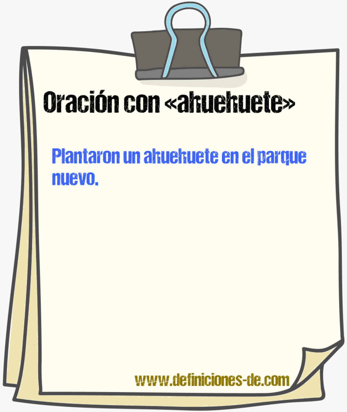 Ejemplos de oraciones con ahuehuete