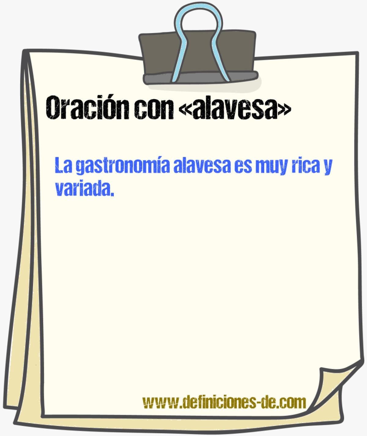 Ejemplos de oraciones con alavesa