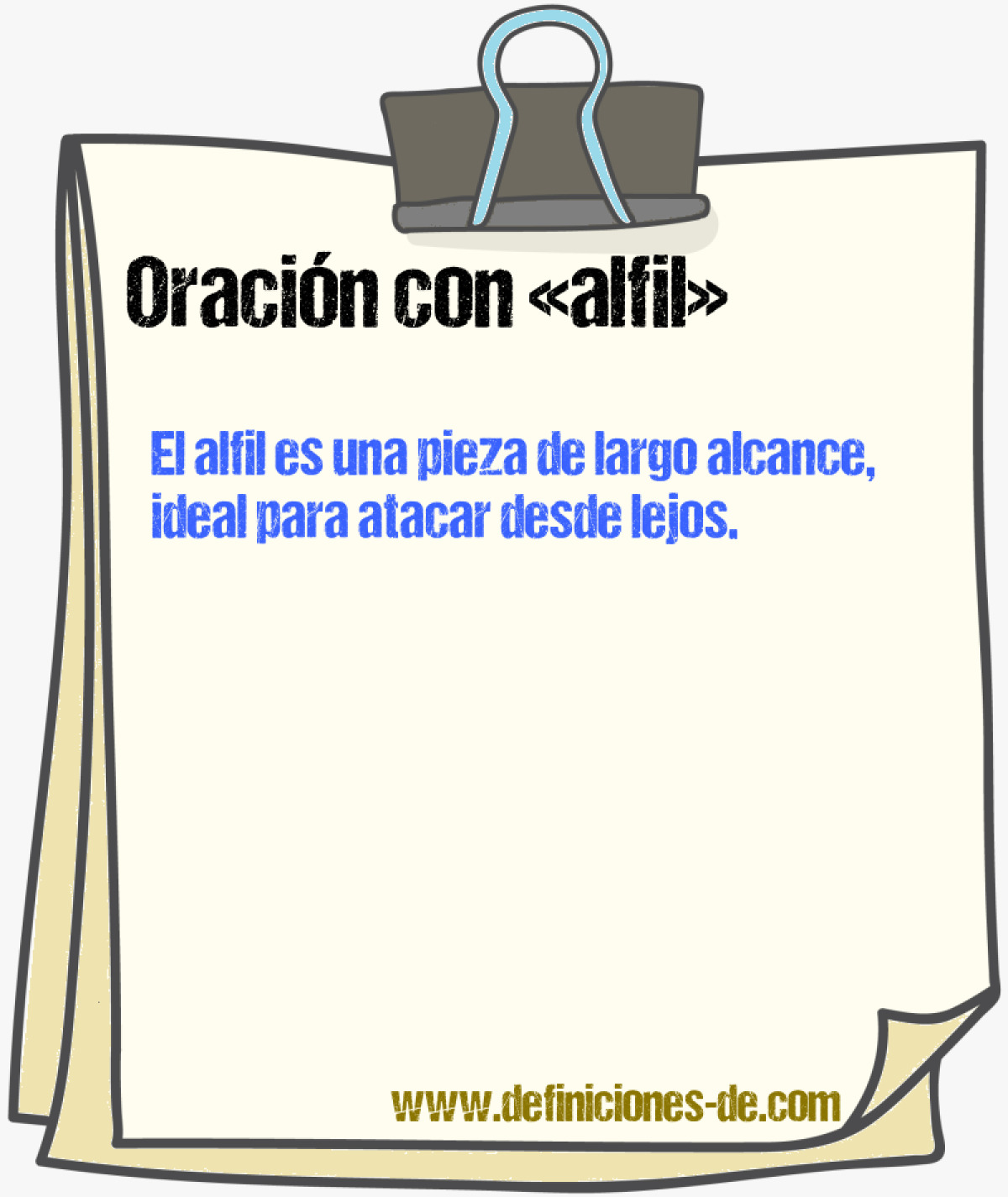 Ejemplos de oraciones con alfil