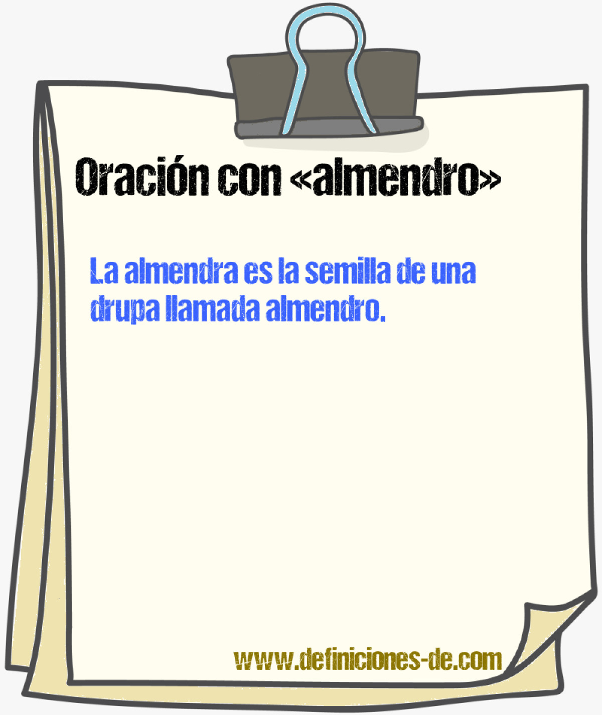 Ejemplos de oraciones con almendro