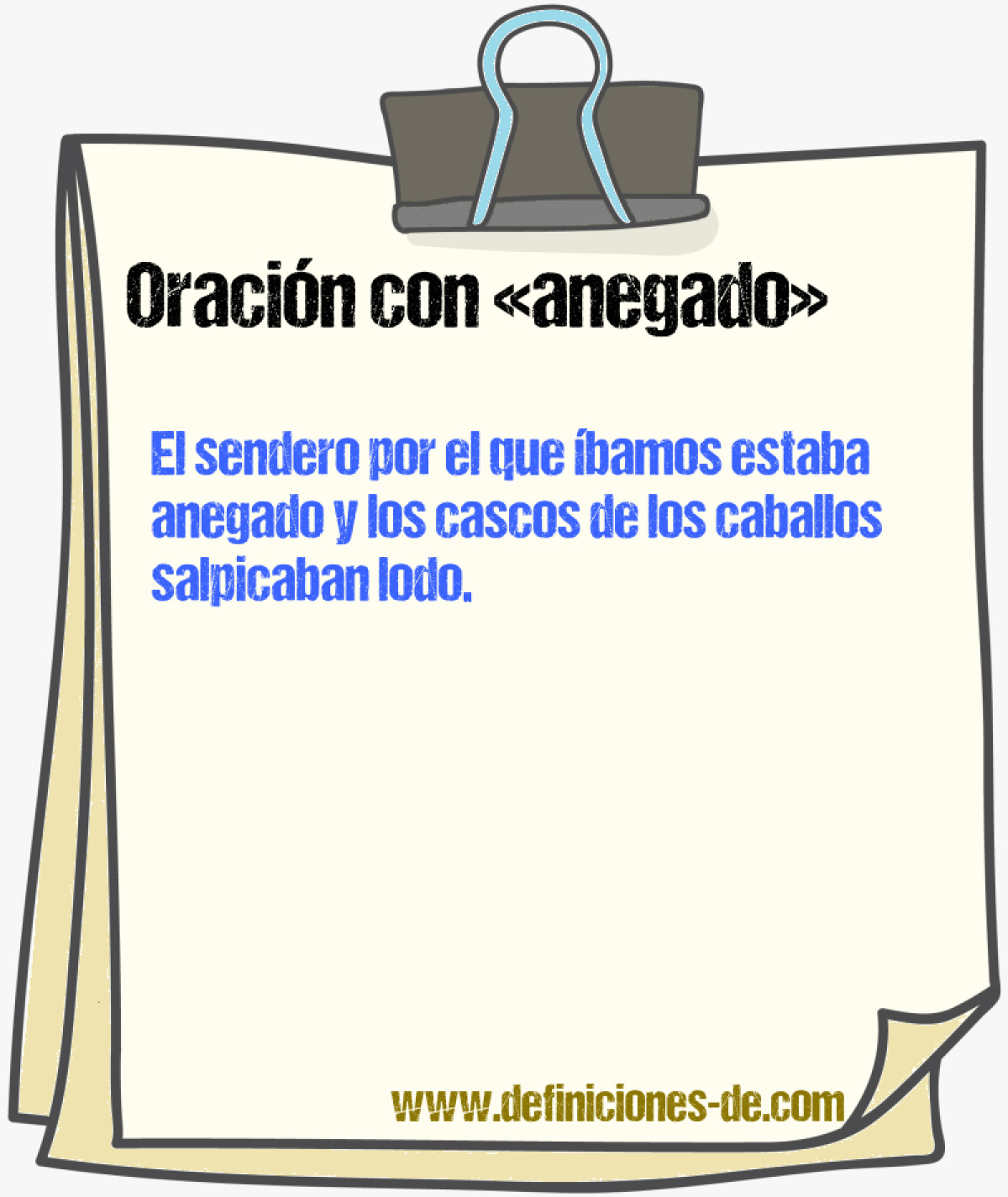 Ejemplos de oraciones con anegado