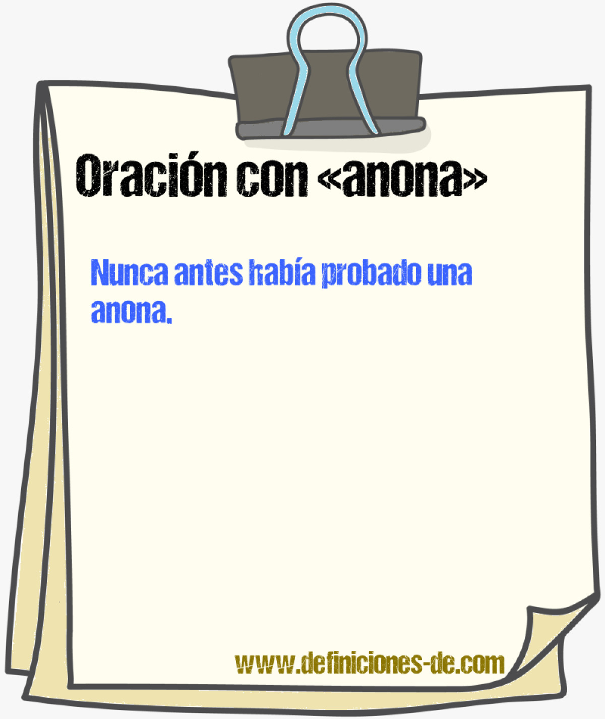 Ejemplos de oraciones con anona