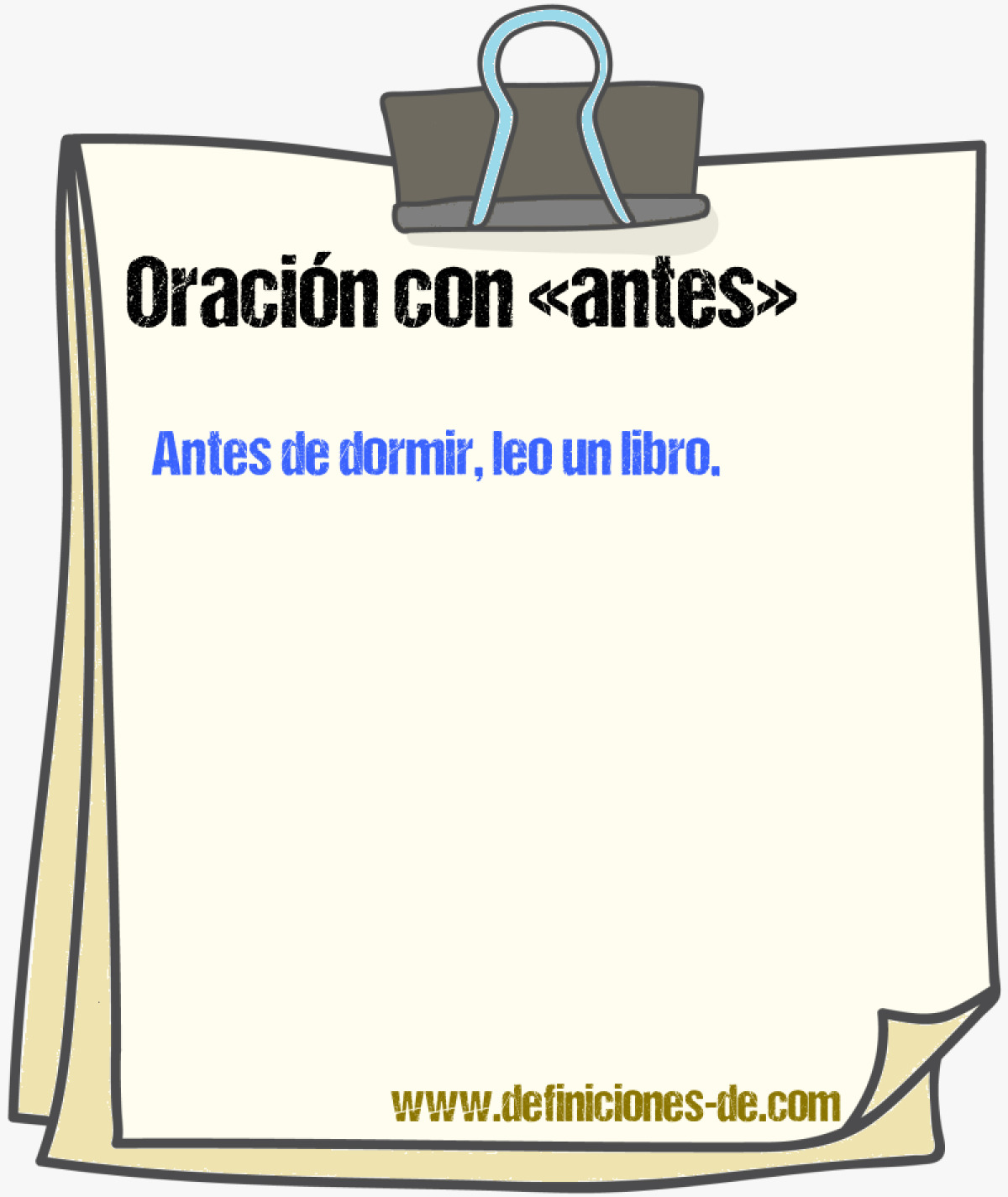 Ejemplos de oraciones con antes