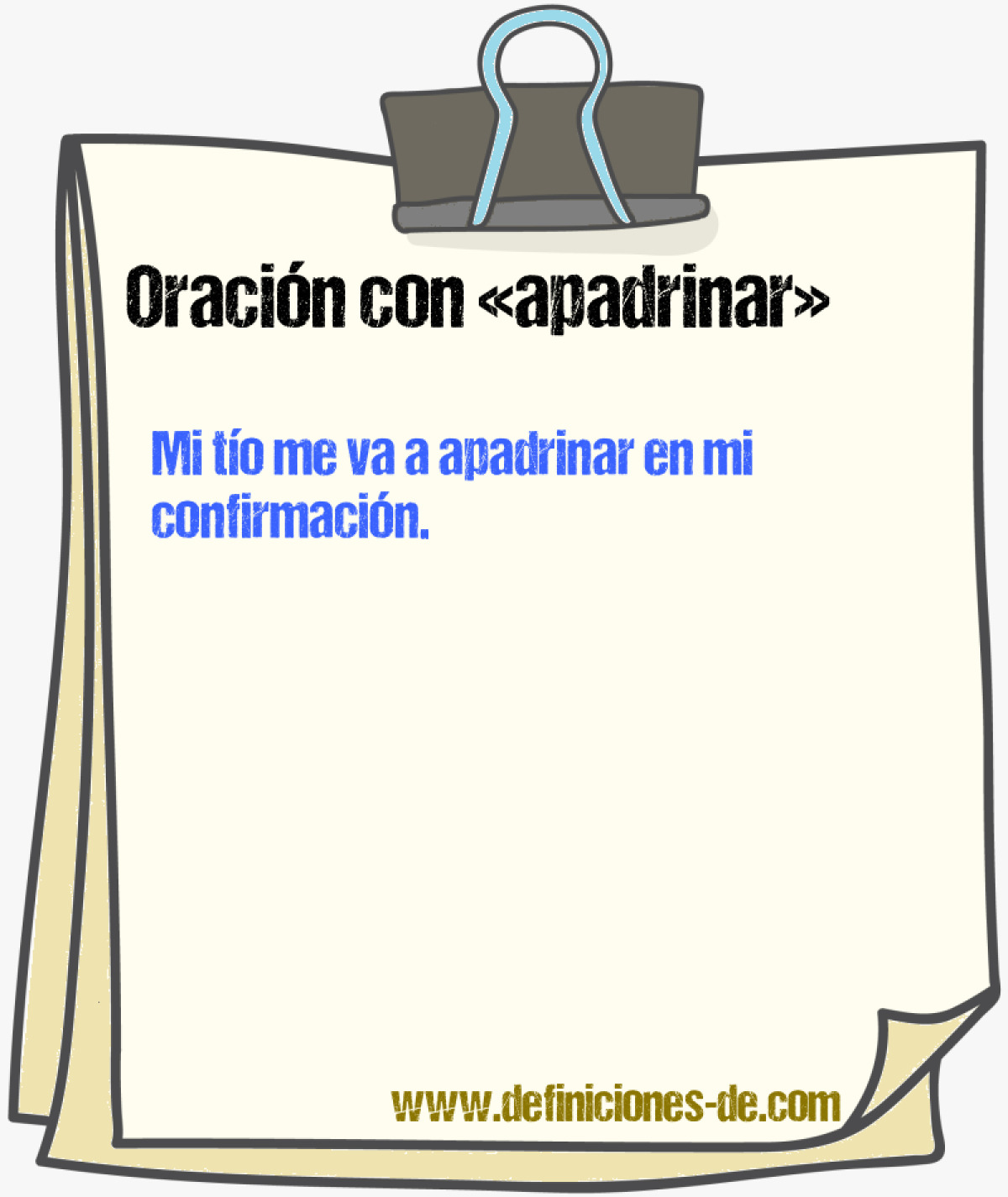 Ejemplos de oraciones con apadrinar