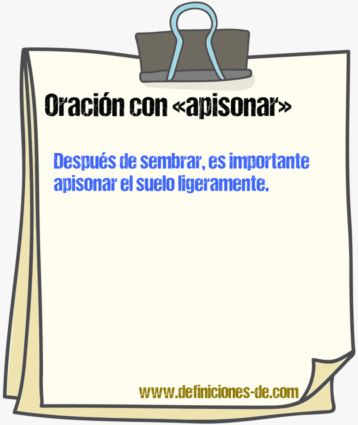 Ejemplos de oraciones con apisonar