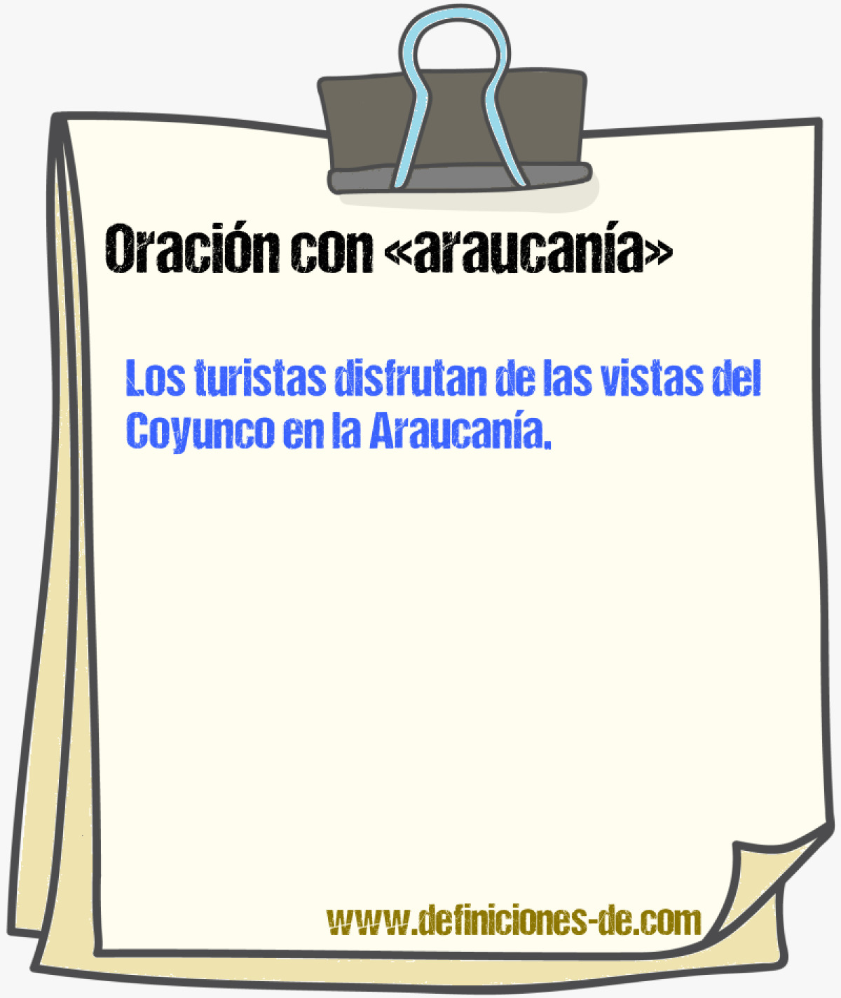 Ejemplos de oraciones con araucana