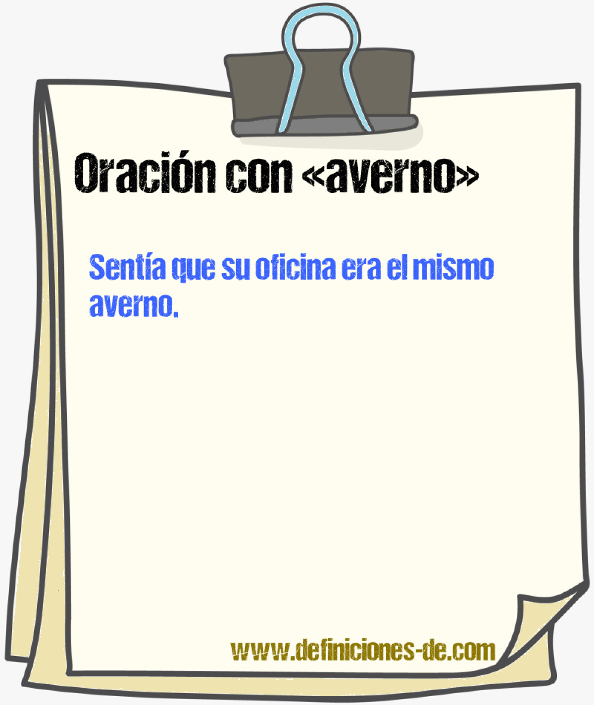 Ejemplos de oraciones con averno