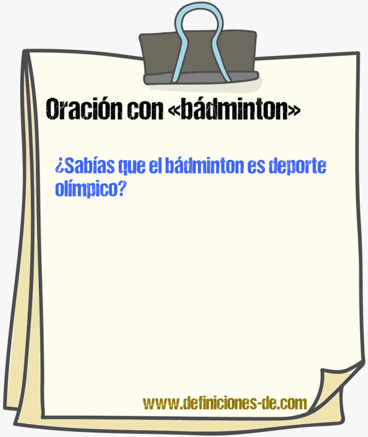 Ejemplos de oraciones con bdminton