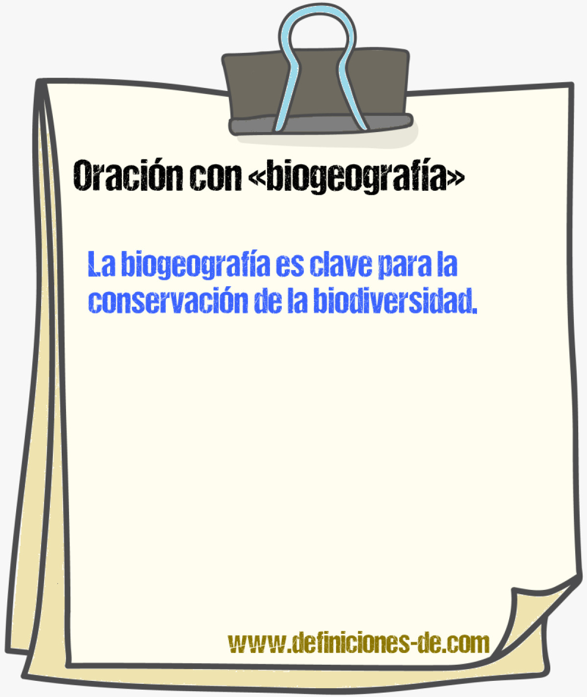 Ejemplos de oraciones con biogeografa