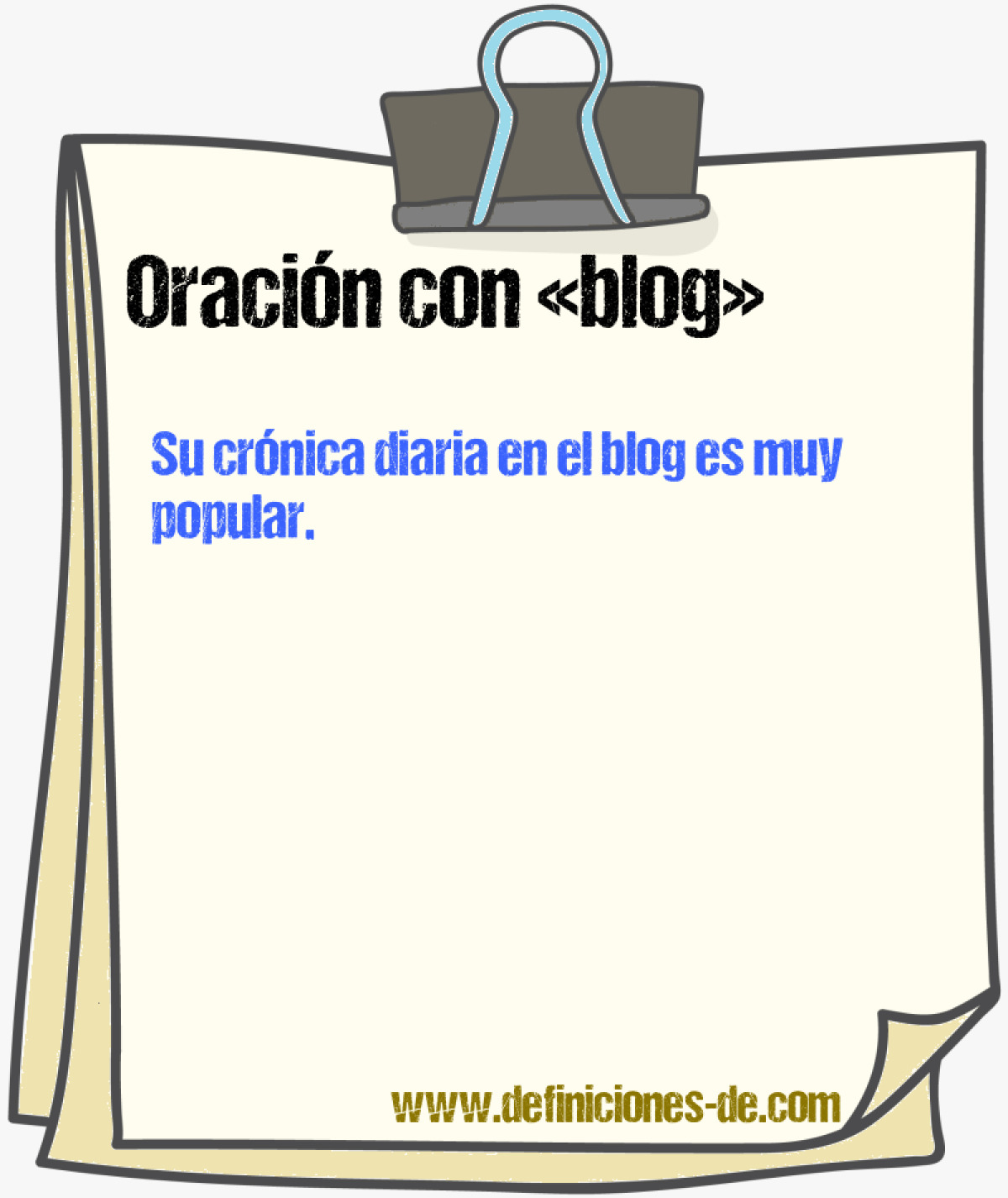 Ejemplos de oraciones con blog