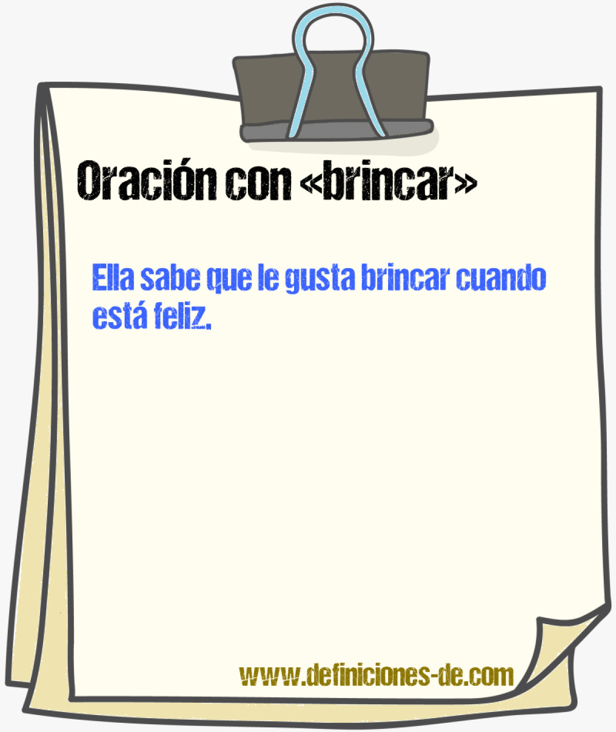 Ejemplos de oraciones con brincar