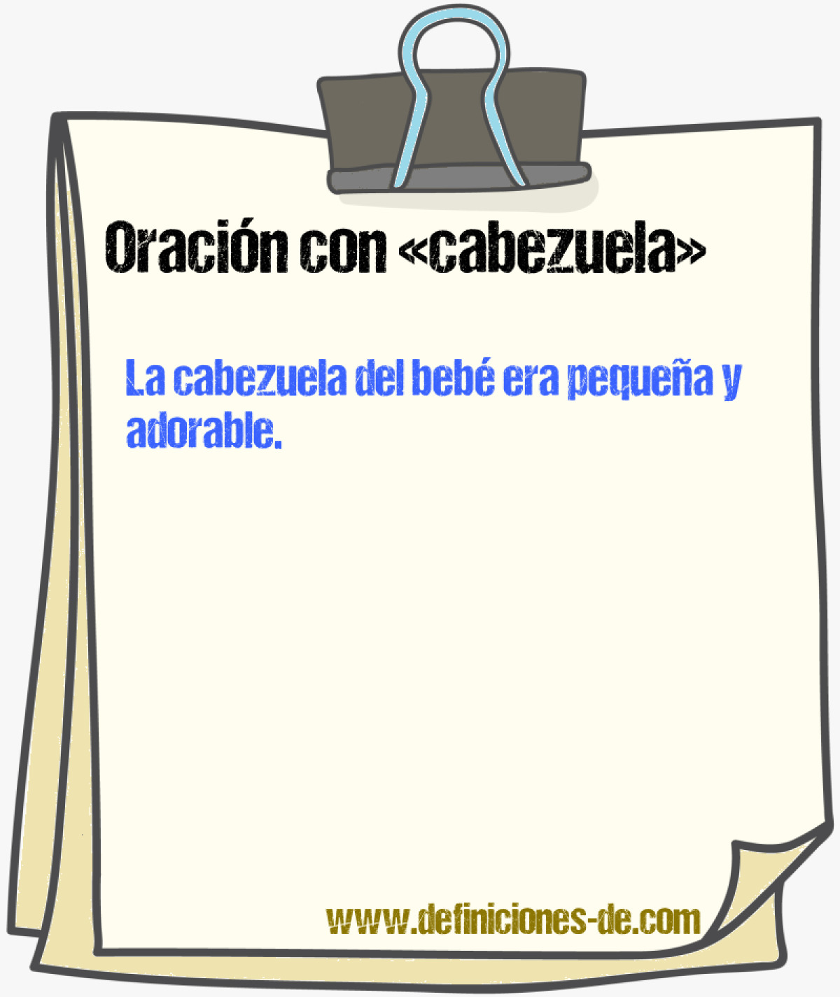 Ejemplos de oraciones con cabezuela