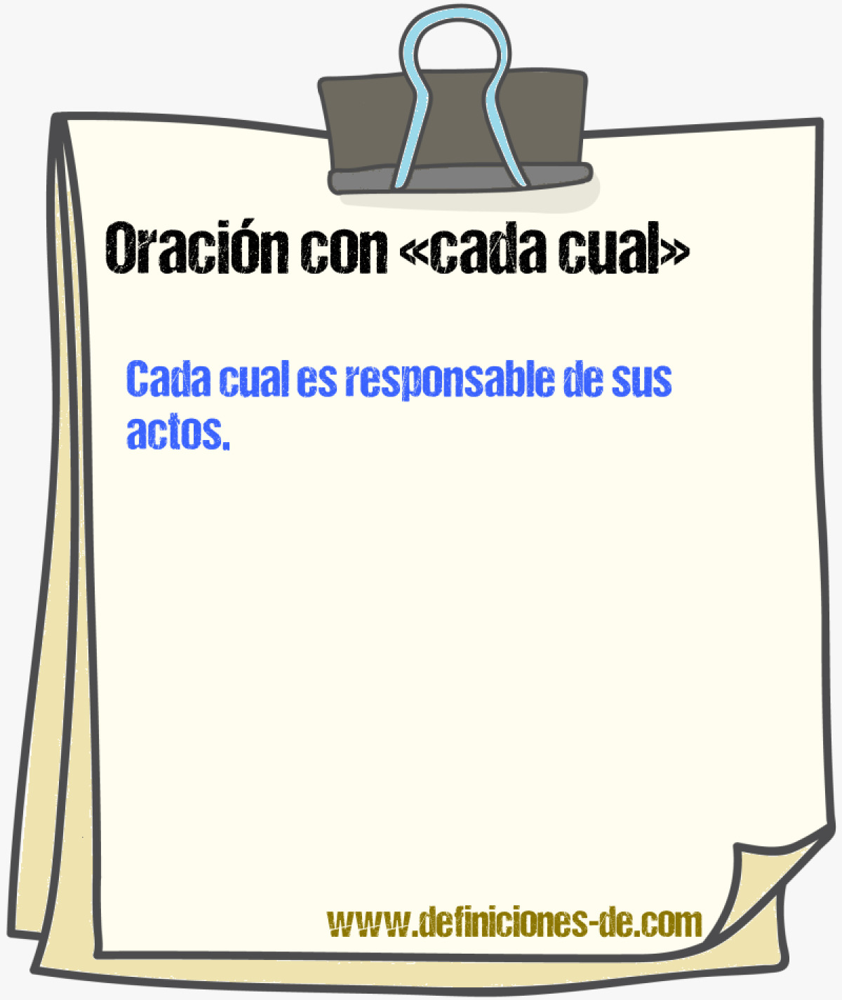 Ejemplos de oraciones con cada cual