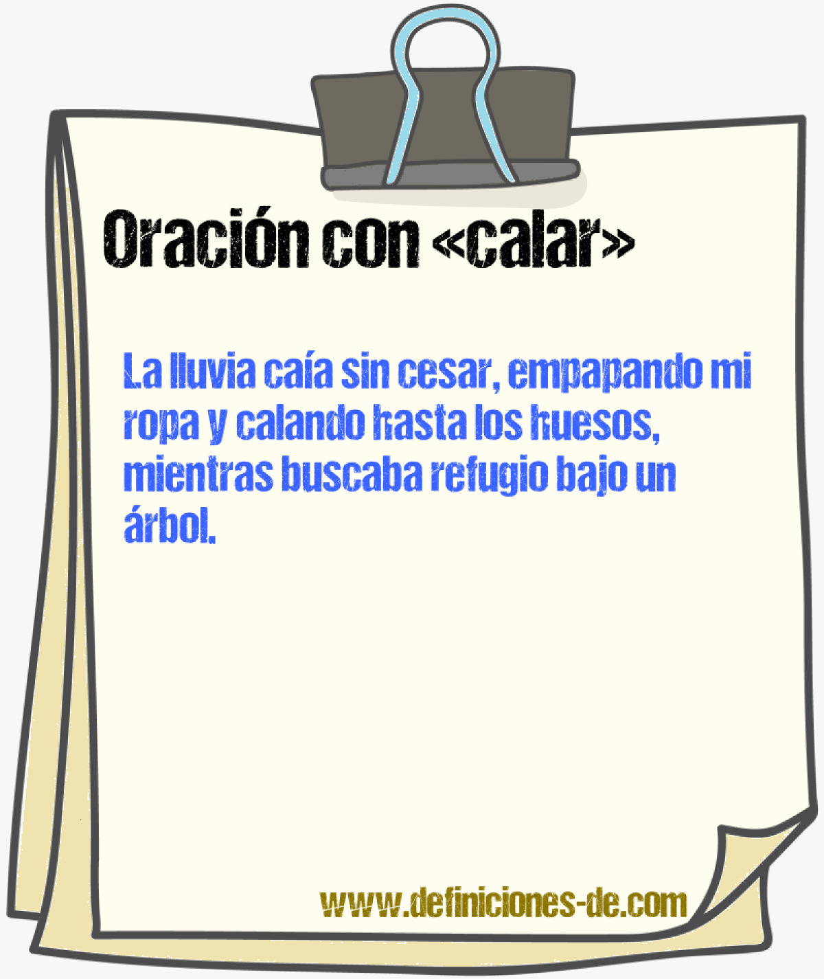 Ejemplos de oraciones con calar