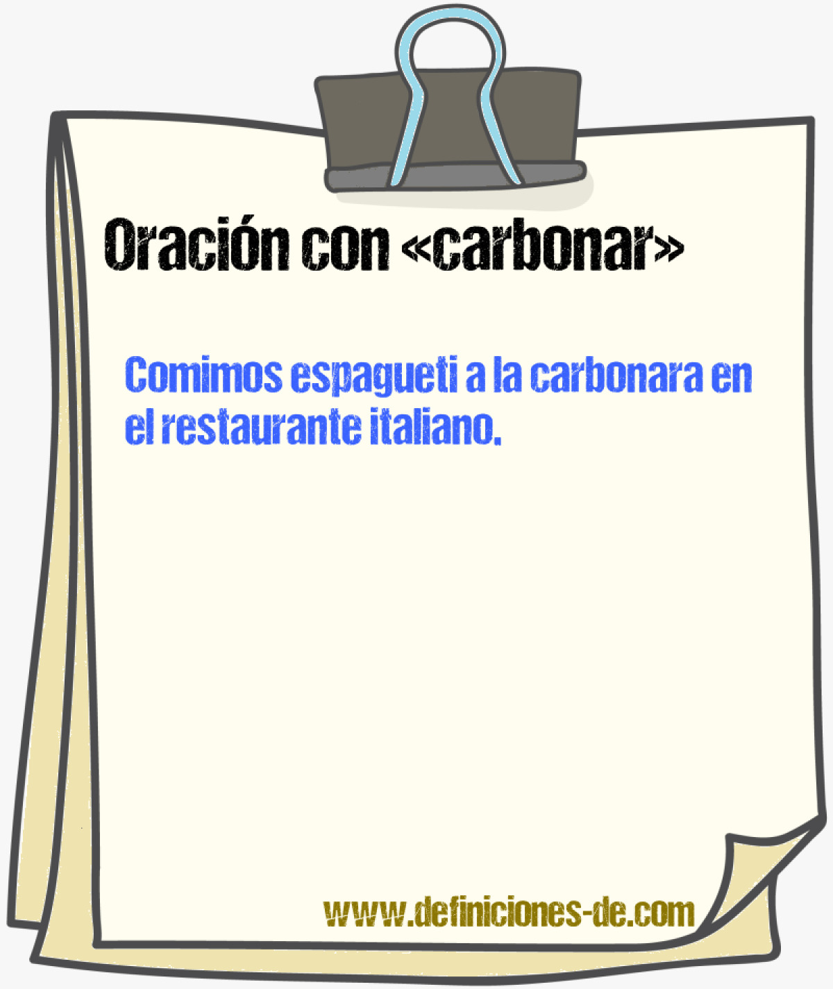 Ejemplos de oraciones con carbonar