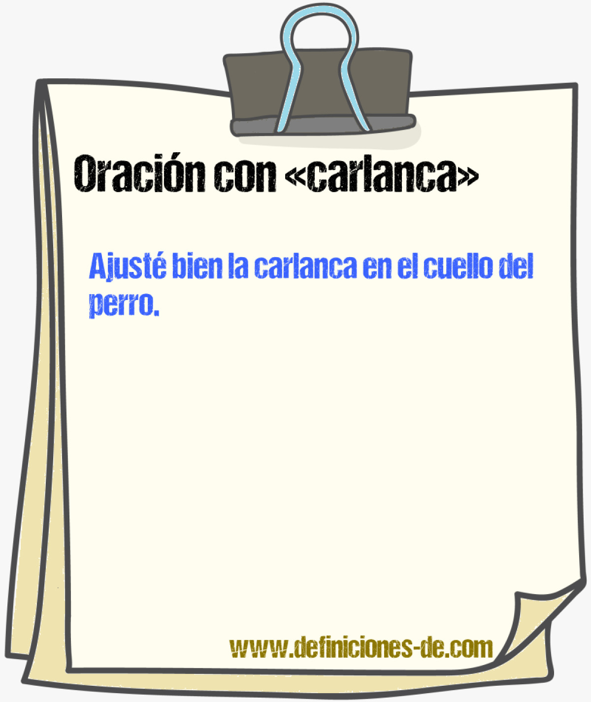 Ejemplos de oraciones con carlanca