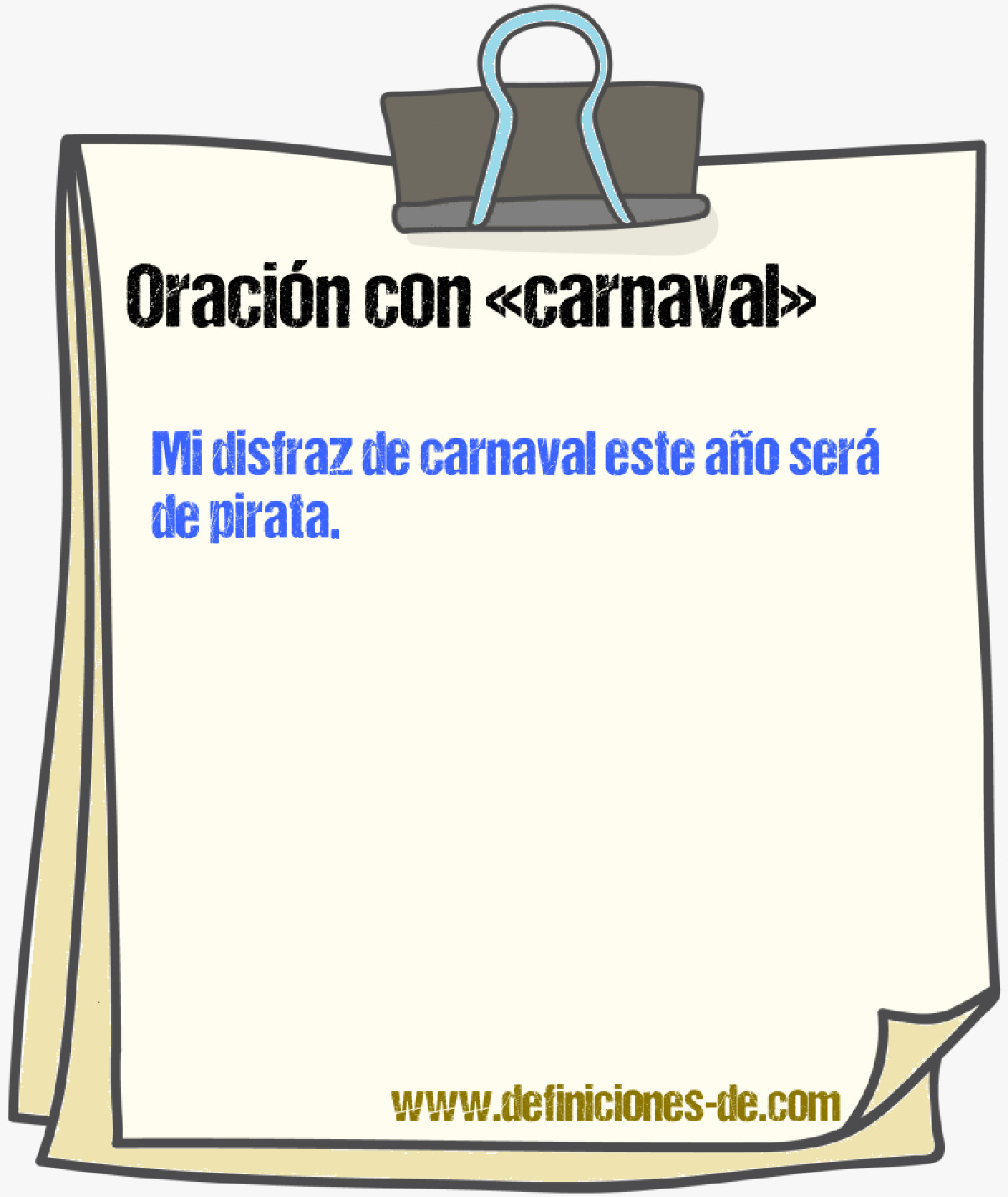 Ejemplos de oraciones con carnaval