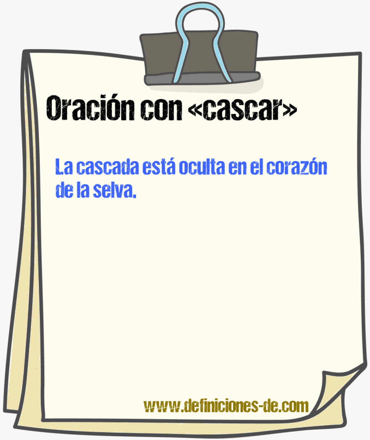 Ejemplos de oraciones con cascar