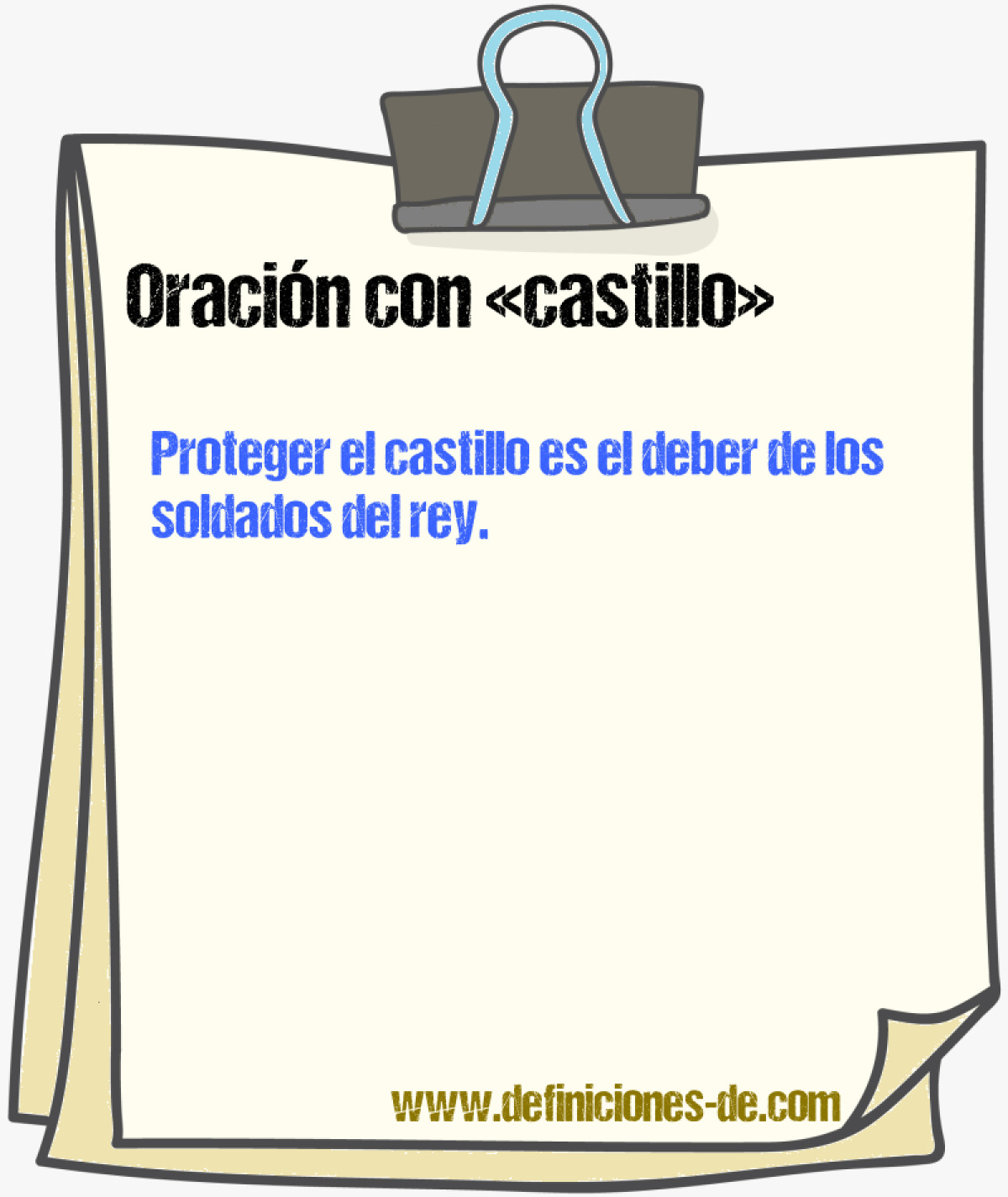 Ejemplos de oraciones con castillo