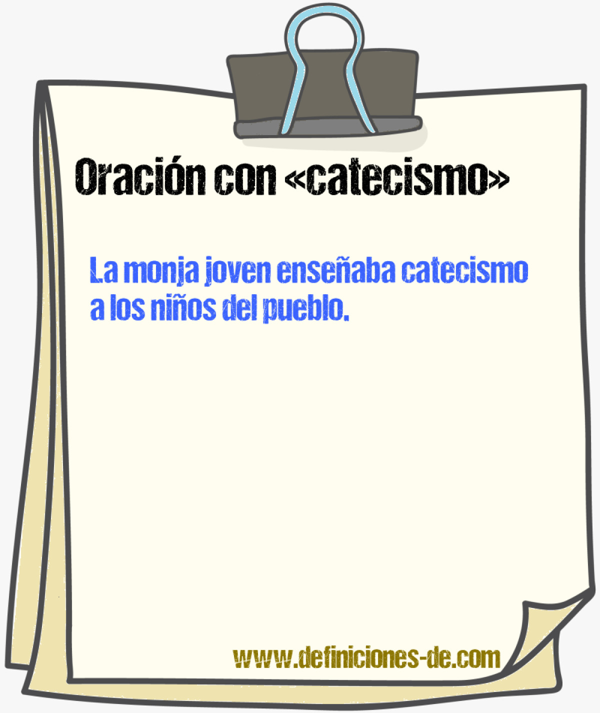 Ejemplos de oraciones con catecismo