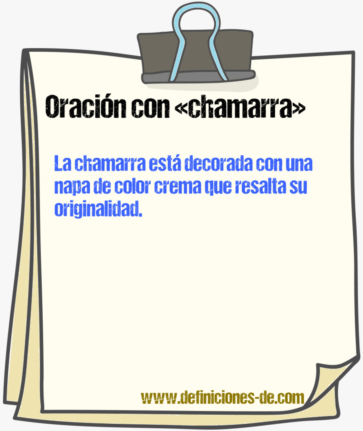 Ejemplos de oraciones con chamarra