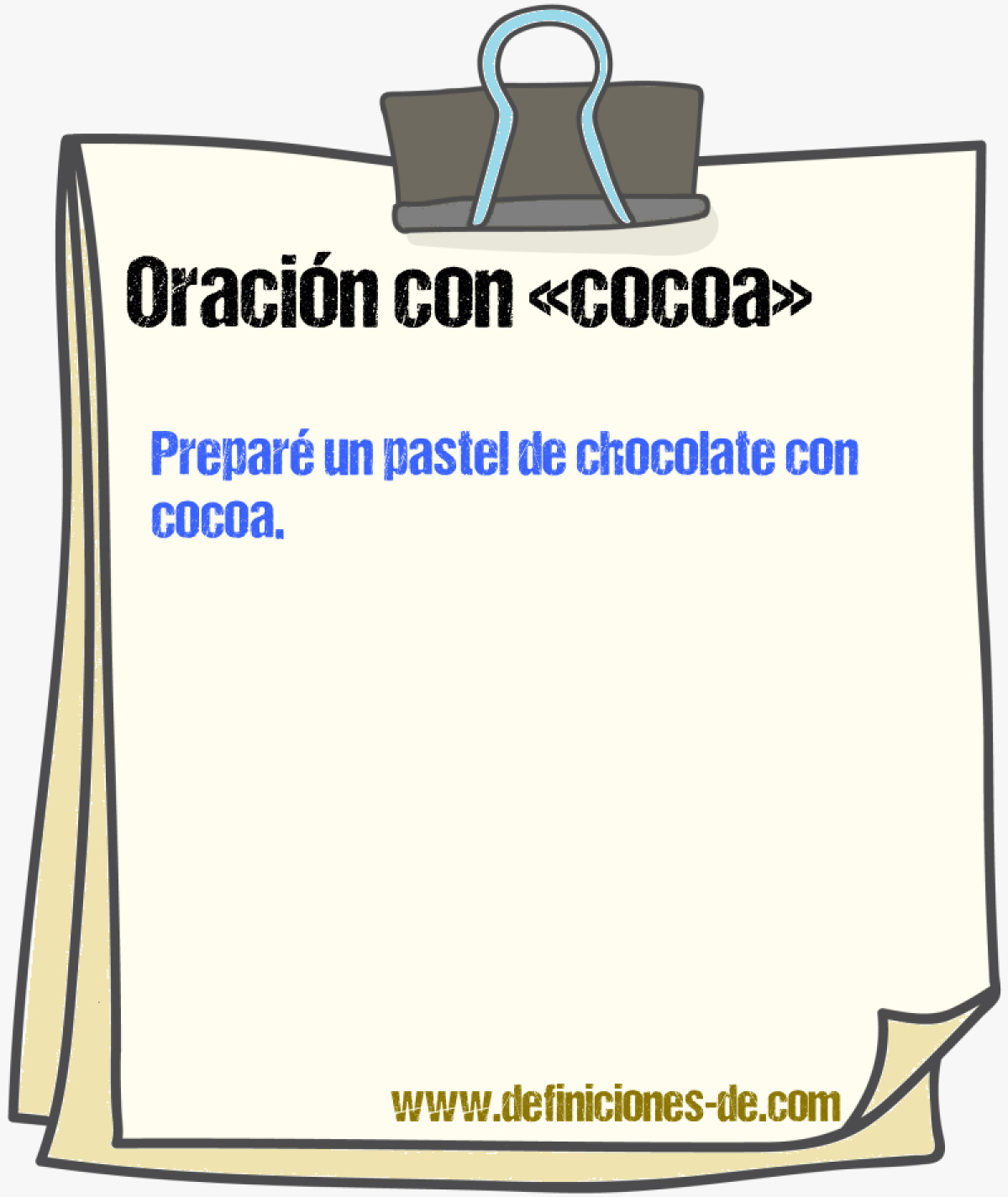 Ejemplos de oraciones con cocoa