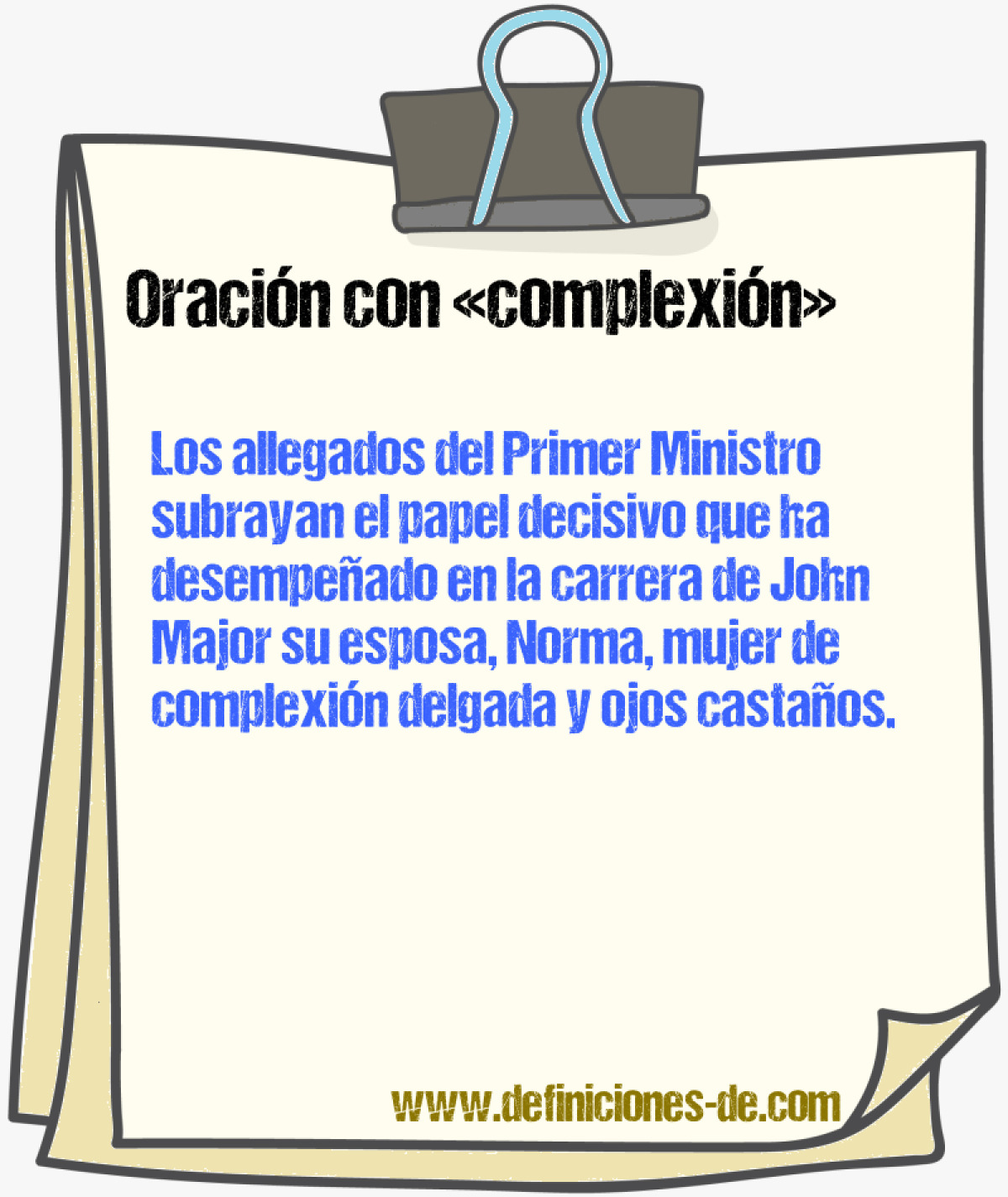 Ejemplos de oraciones con complexin