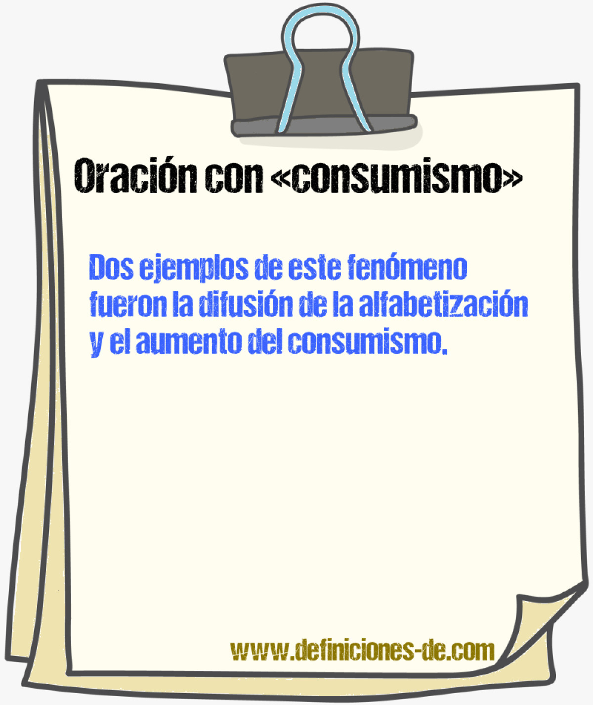 Ejemplos de oraciones con consumismo