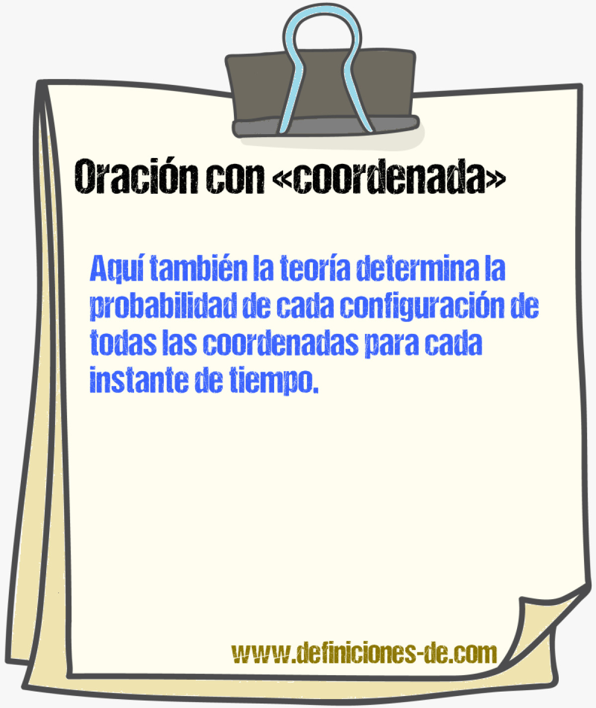 Ejemplos de oraciones con coordenada