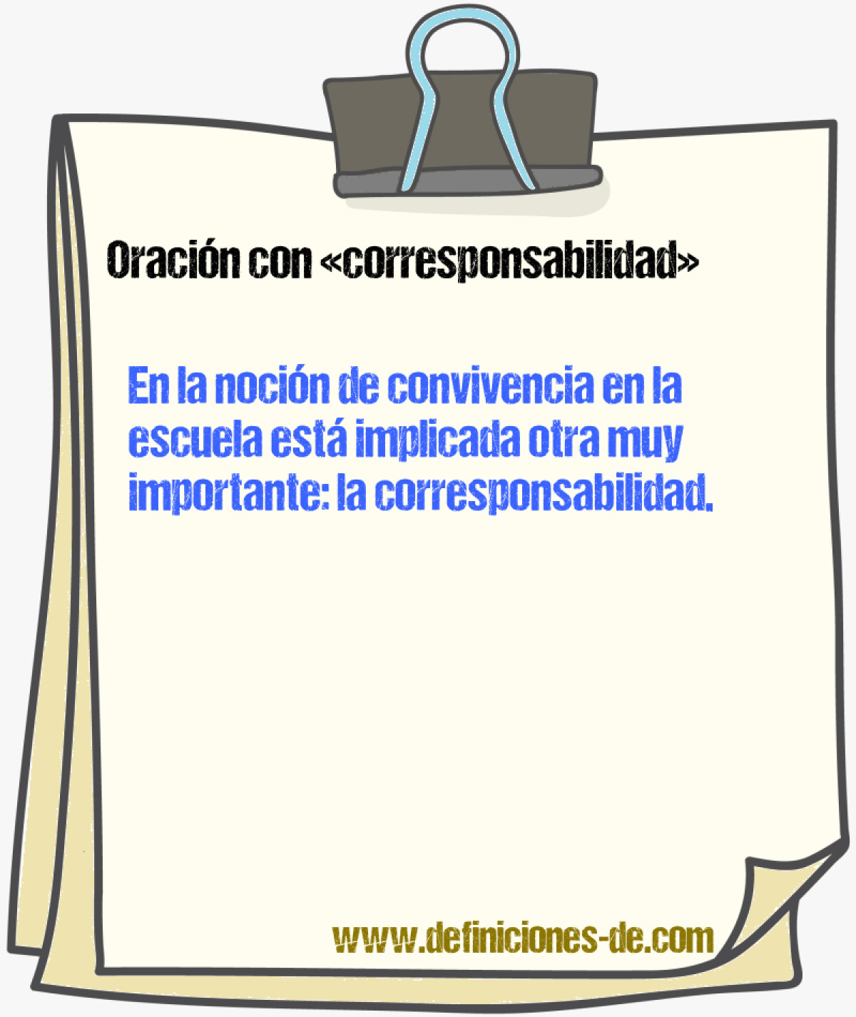 Ejemplos de oraciones con corresponsabilidad