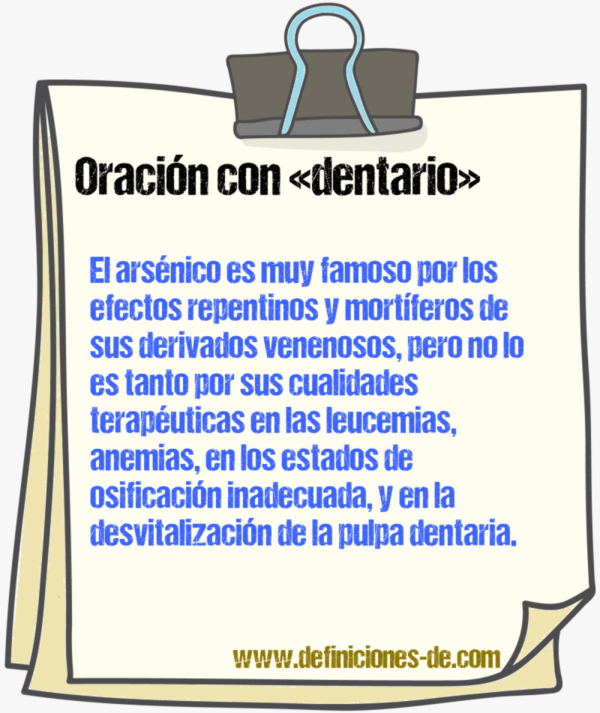 Ejemplos de oraciones con dentario