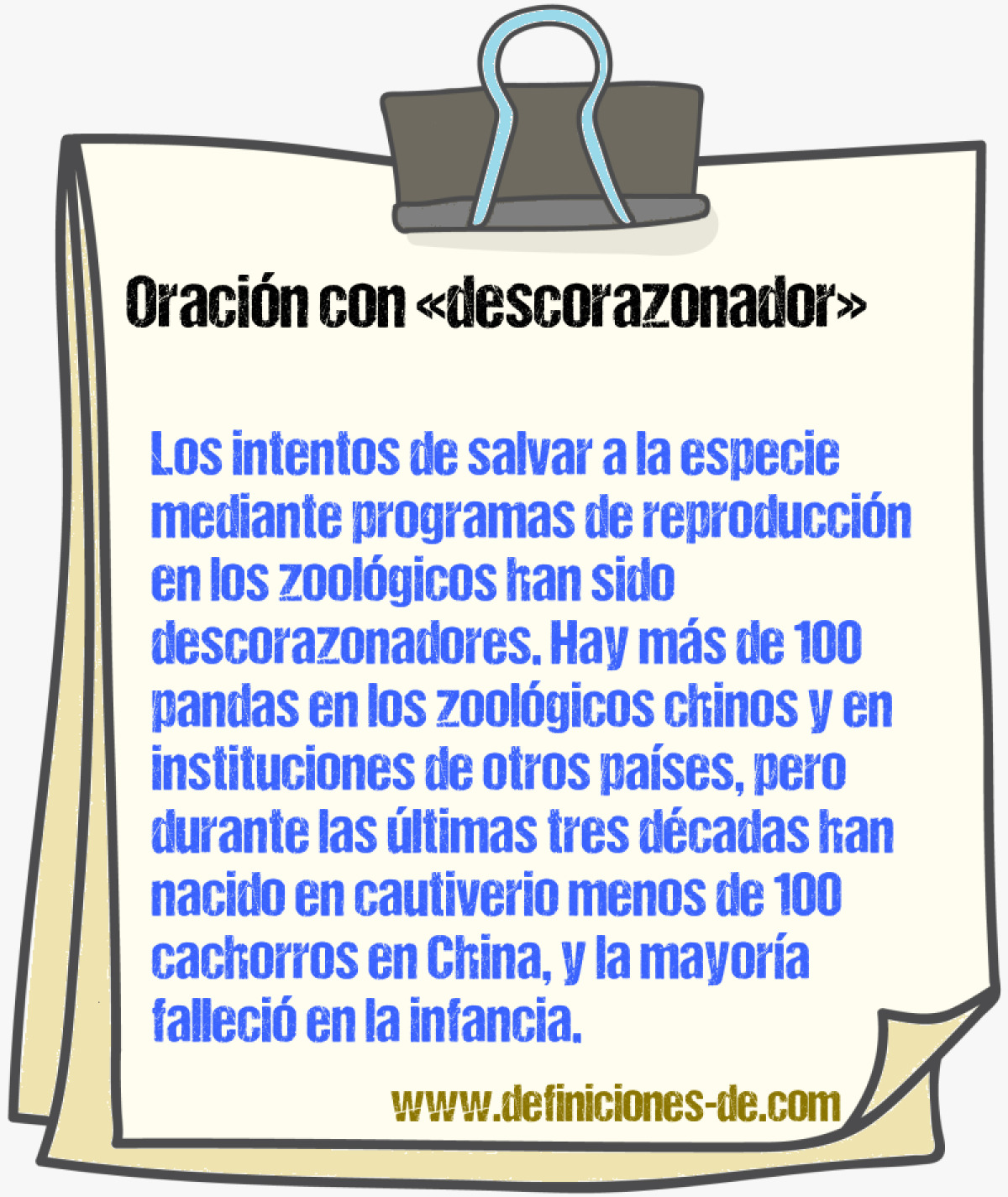 Ejemplos de oraciones con descorazonador