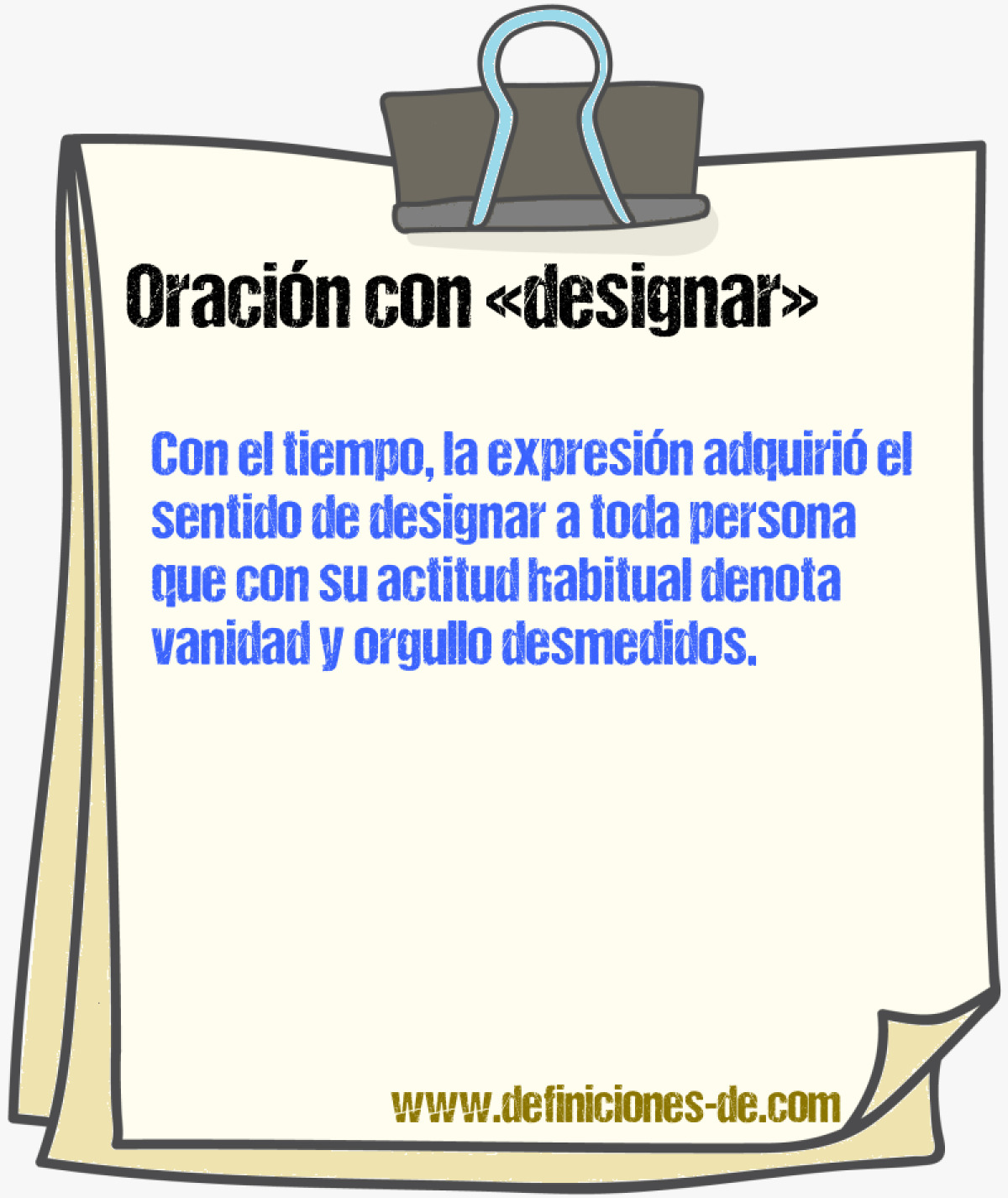 Ejemplos de oraciones con designar