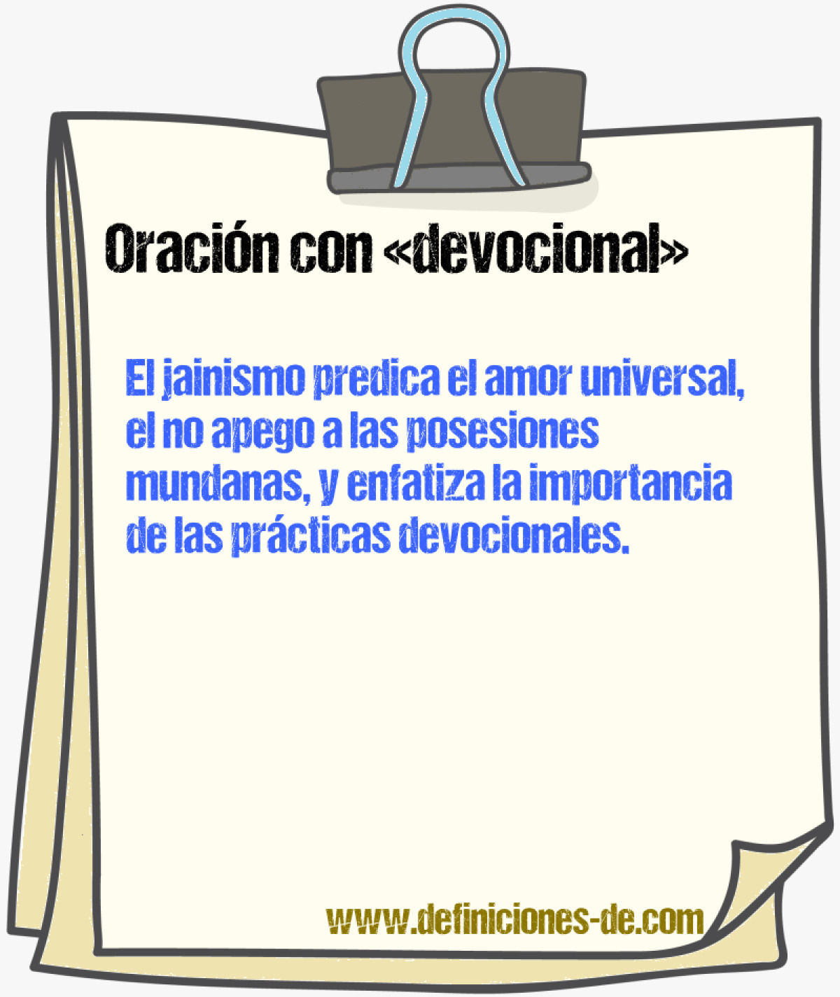 Ejemplos de oraciones con devocional