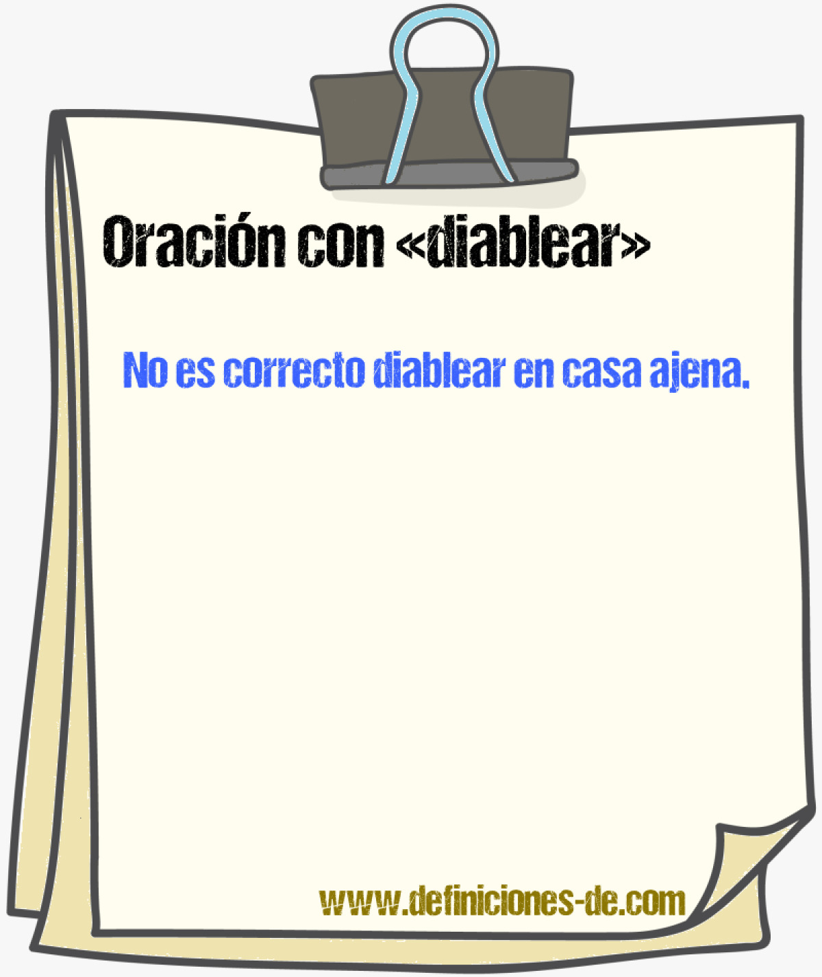 Ejemplos de oraciones con diablear