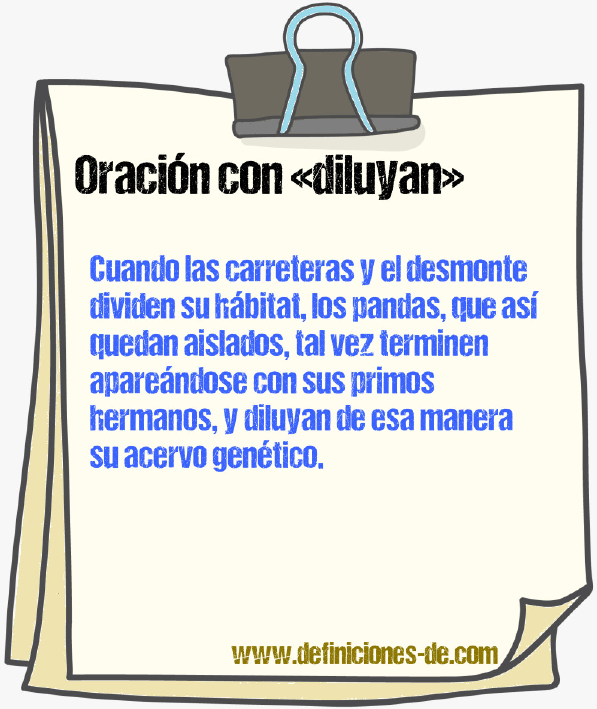 Ejemplos de oraciones con diluyan