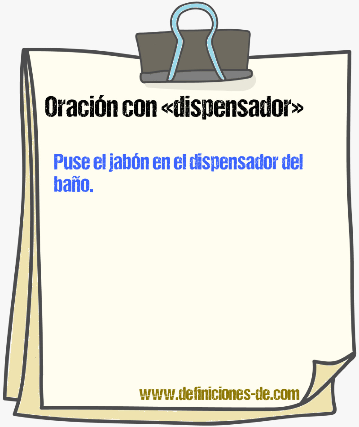 Ejemplos de oraciones con dispensador