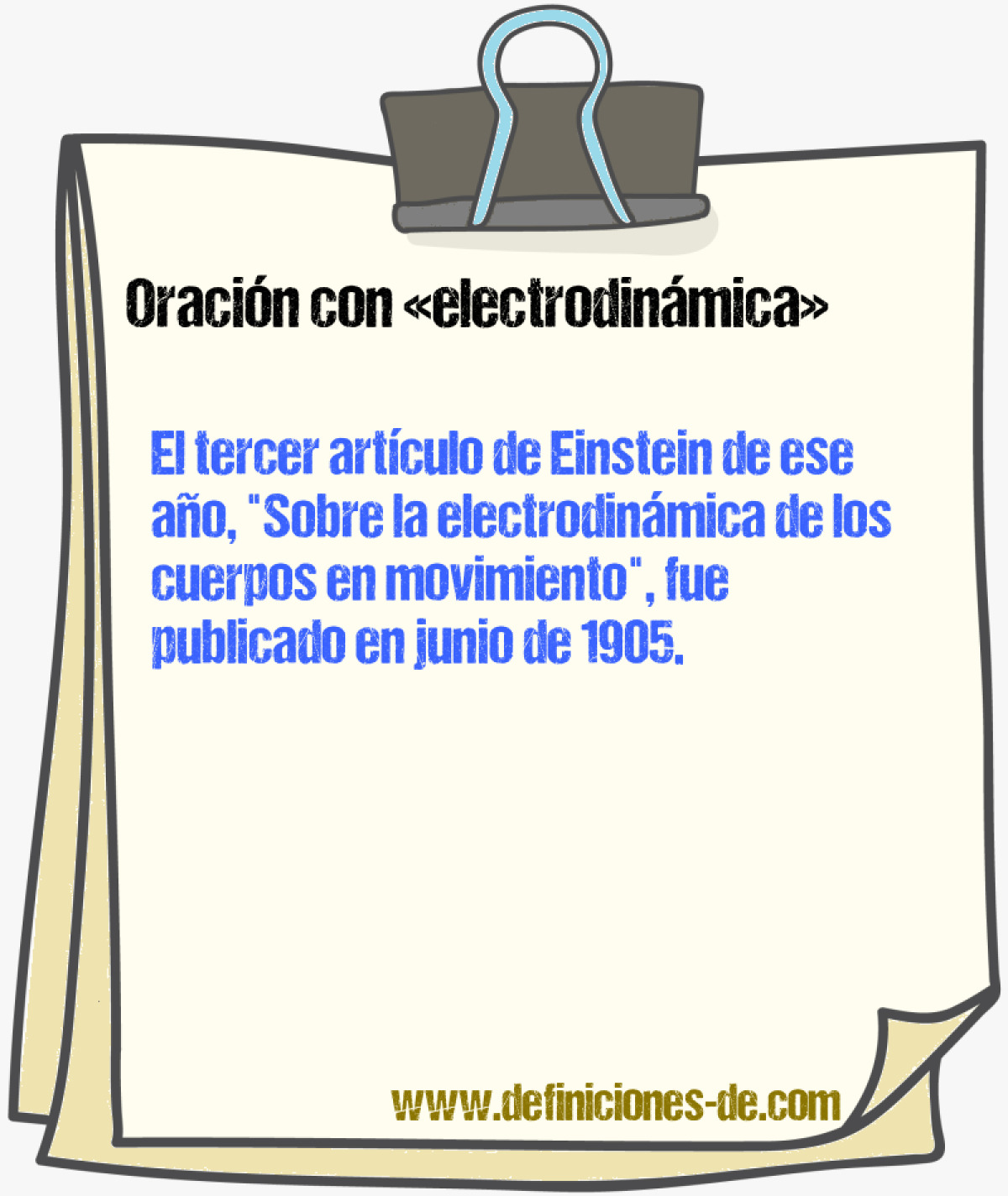 Ejemplos de oraciones con electrodinmica