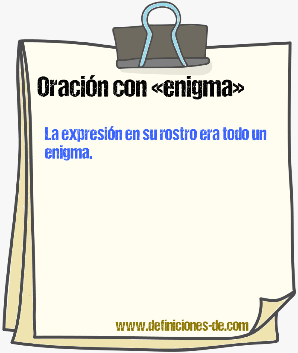 Ejemplos de oraciones con enigma