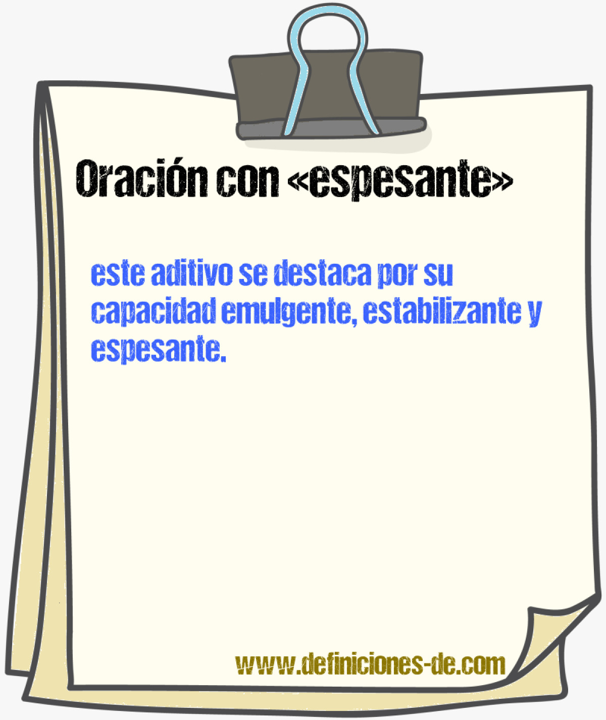 Ejemplos de oraciones con espesante