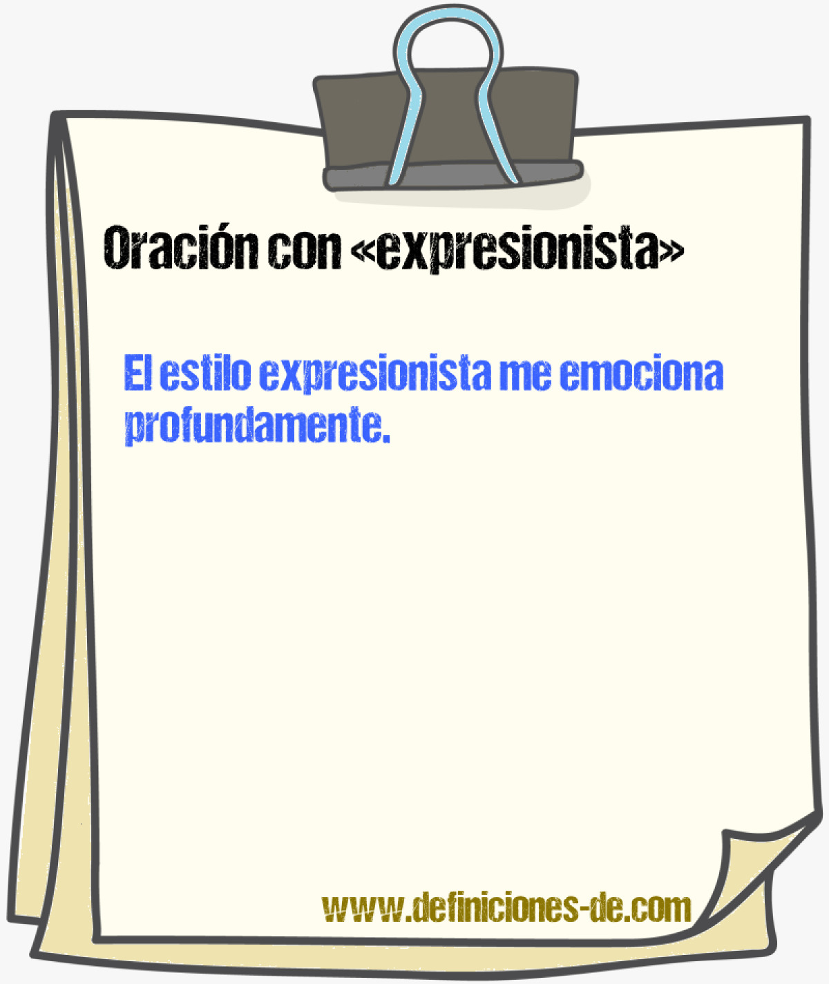 Ejemplos de oraciones con expresionista