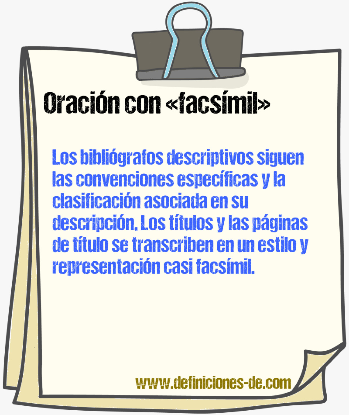 Ejemplos de oraciones con facsmil