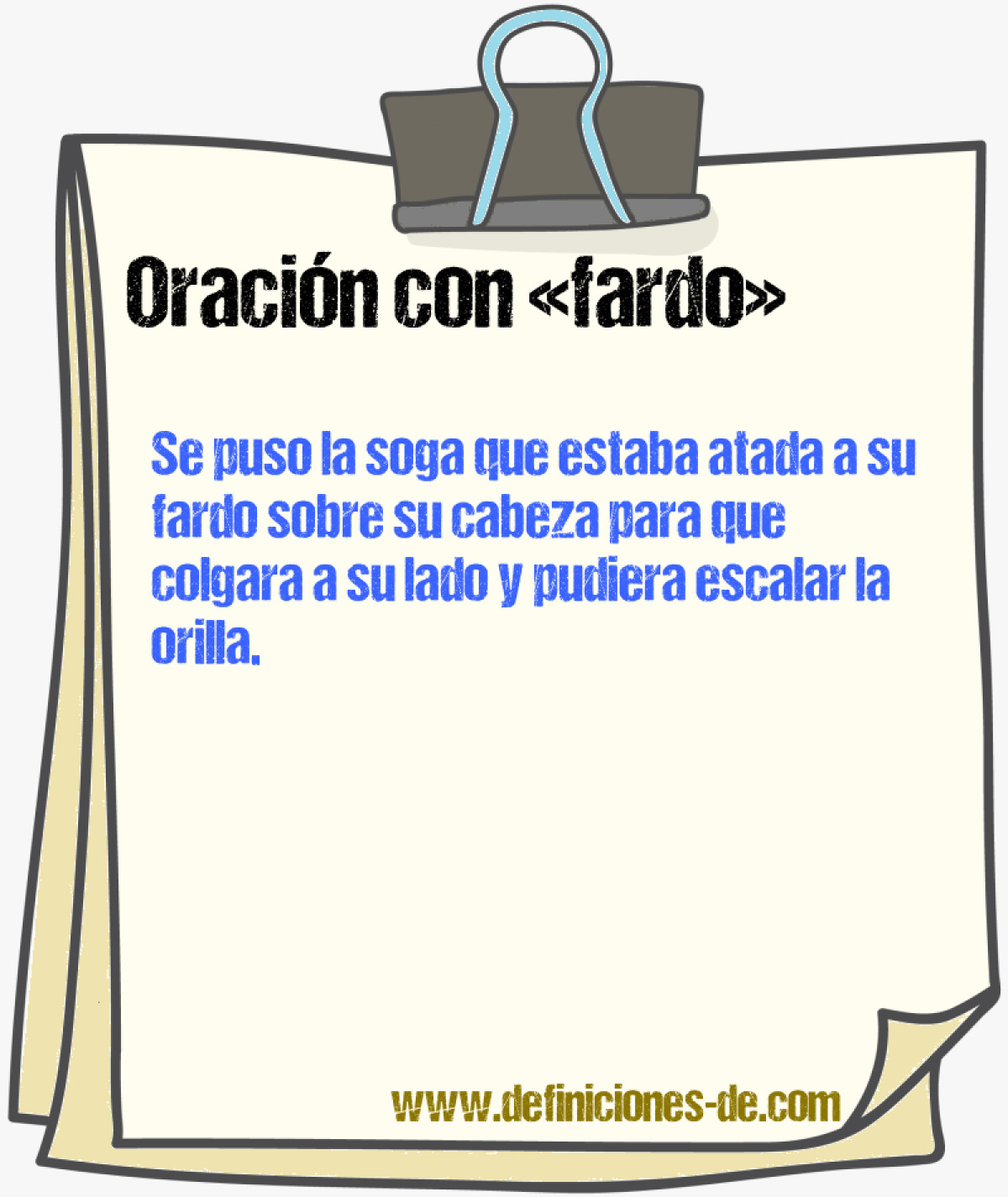 Ejemplos de oraciones con fardo