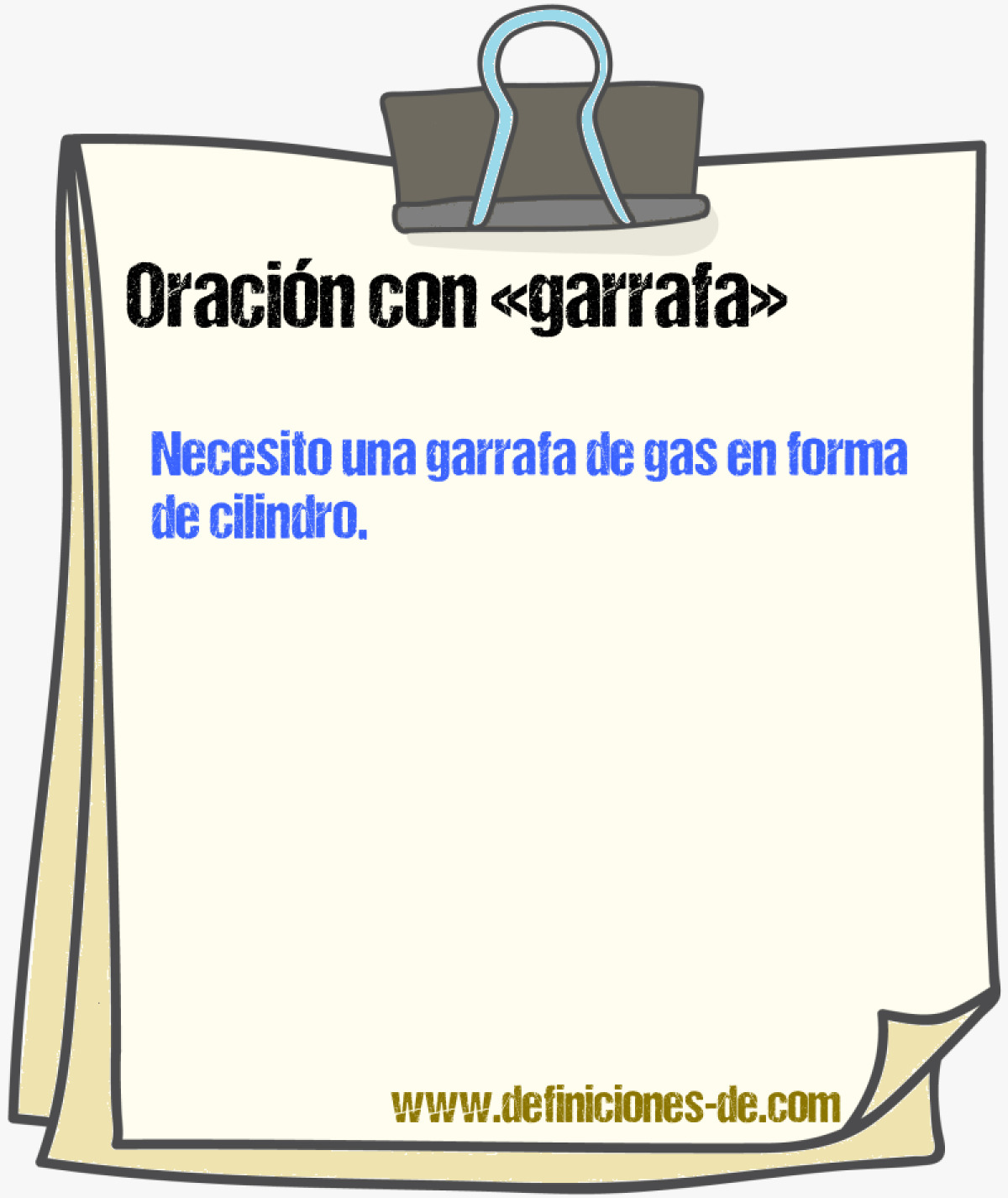 Ejemplos de oraciones con garrafa