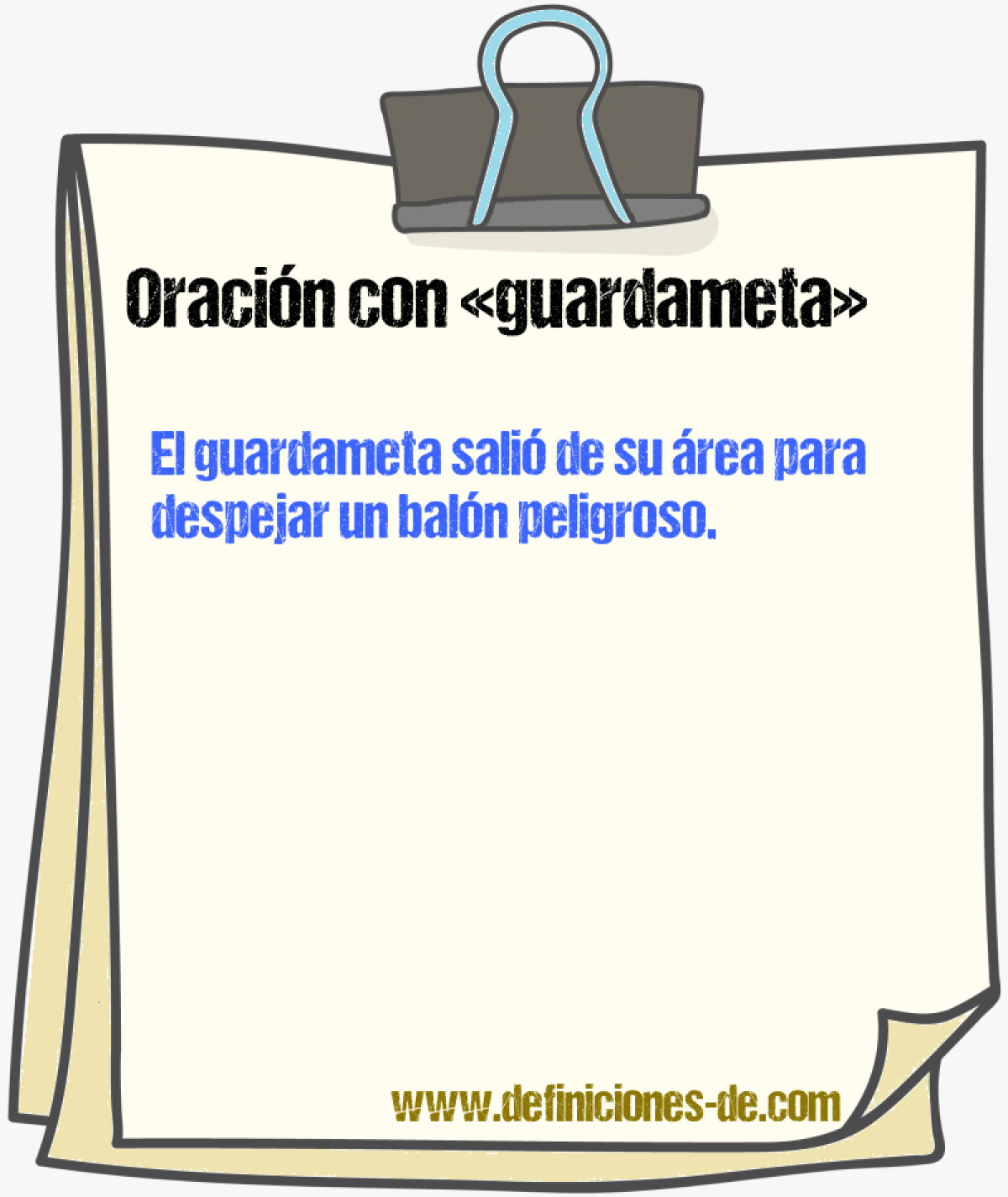 Ejemplos de oraciones con guardameta