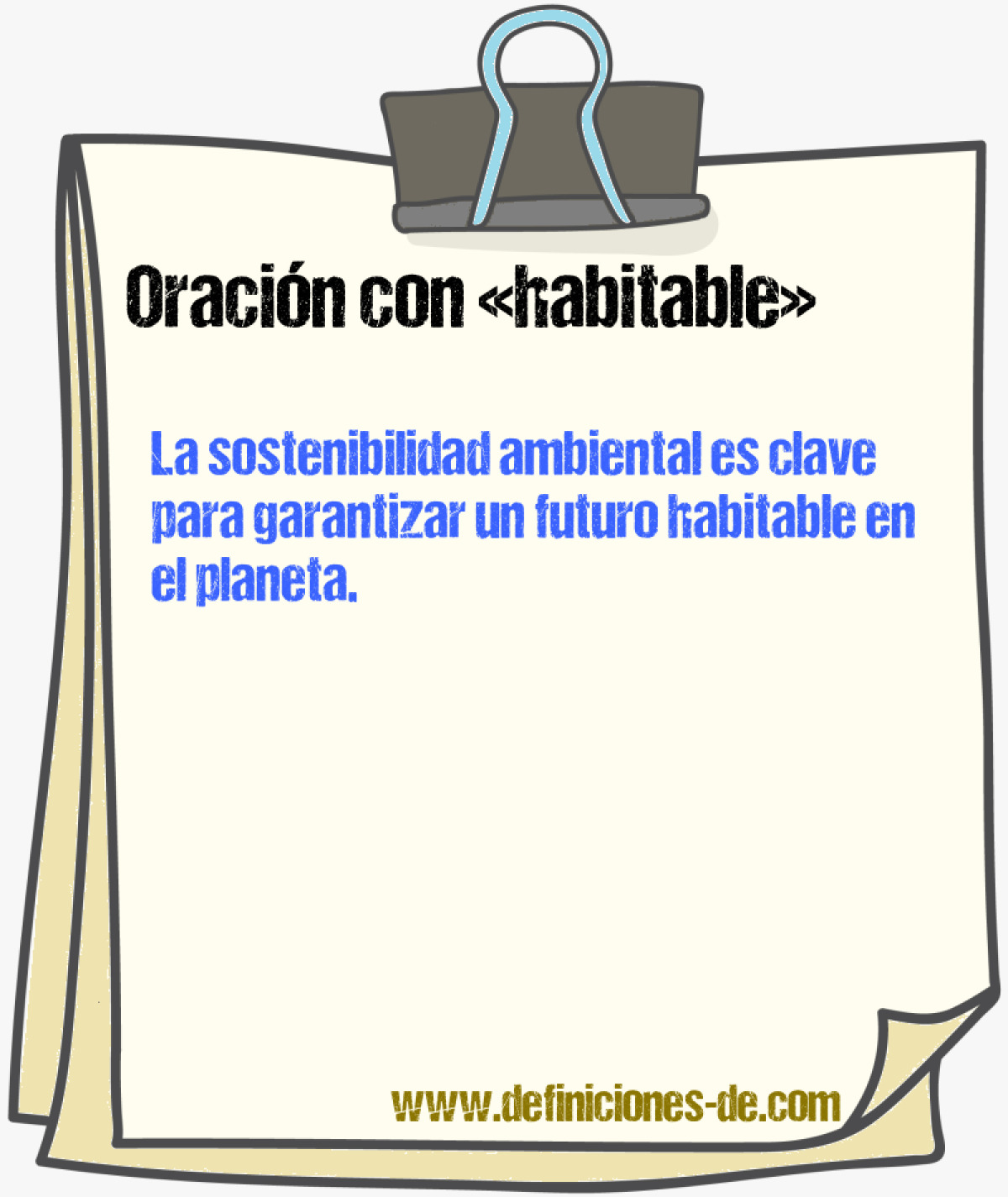 Ejemplos de oraciones con habitable